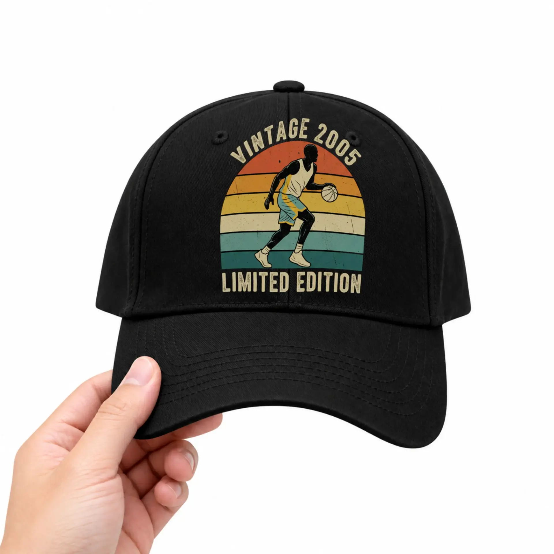 Risk: the Design Features a Basketball Player Silhouette Referencing a Specific Birth Year and Style Commonly Associated with Trademarked Apparel Concepts
