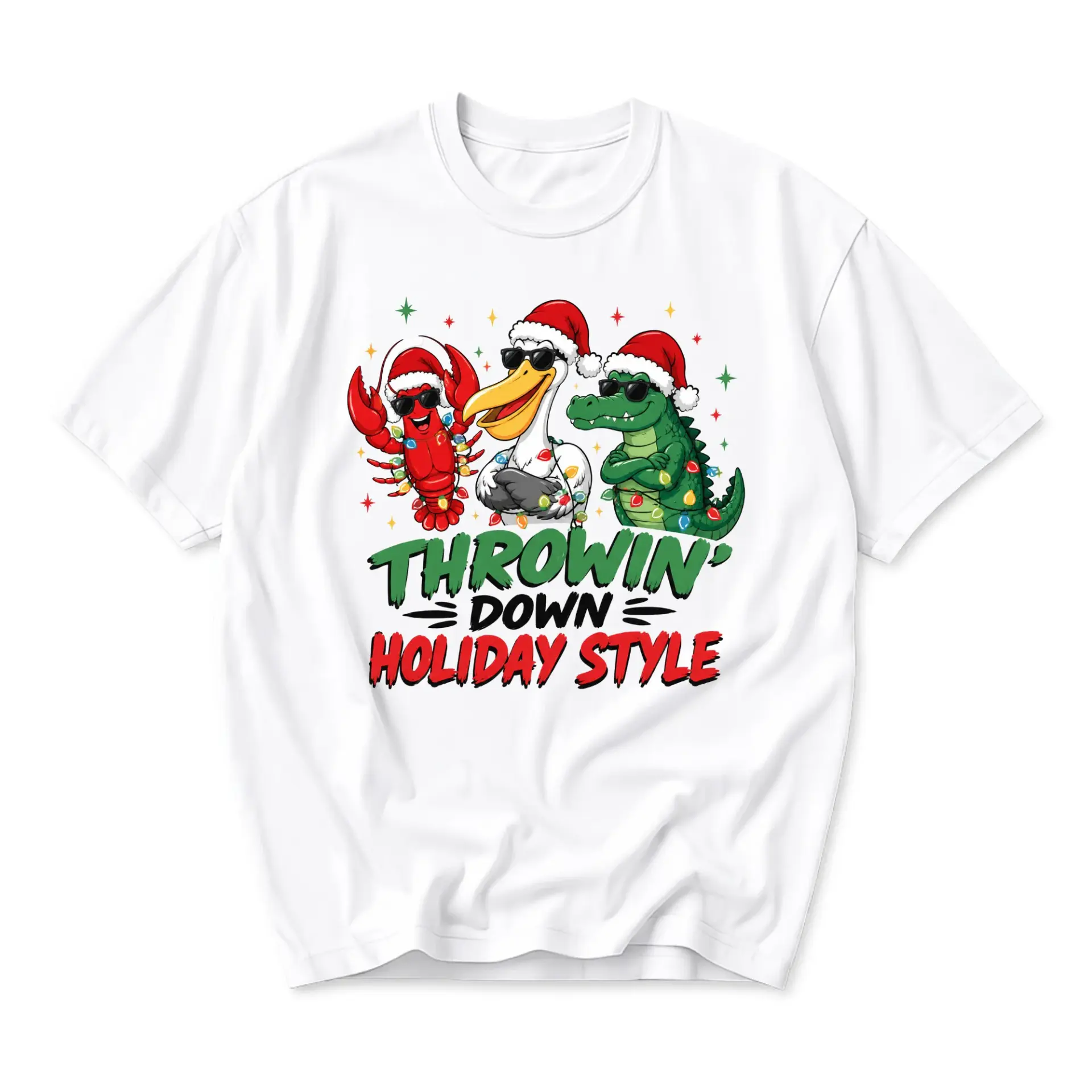Funny Shirt Throwin Down Holiday Style Graphic Tee for Casual Wear and