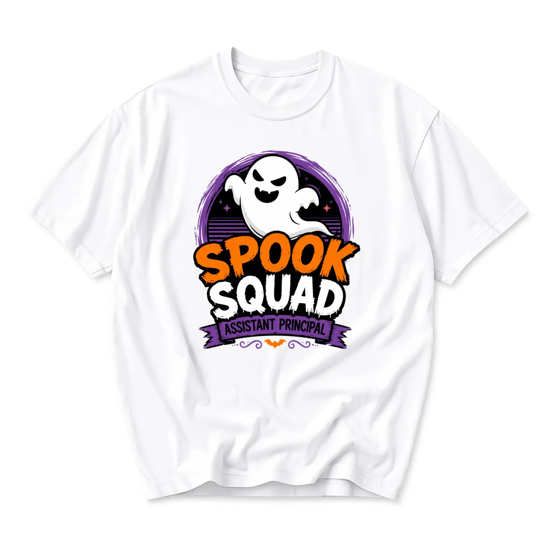 Funny Shirt Spook Squad Assistant Principal Graphic Tee Unisex Crew Neck Casual Everyday Wear Soft Cotton Blend Top
