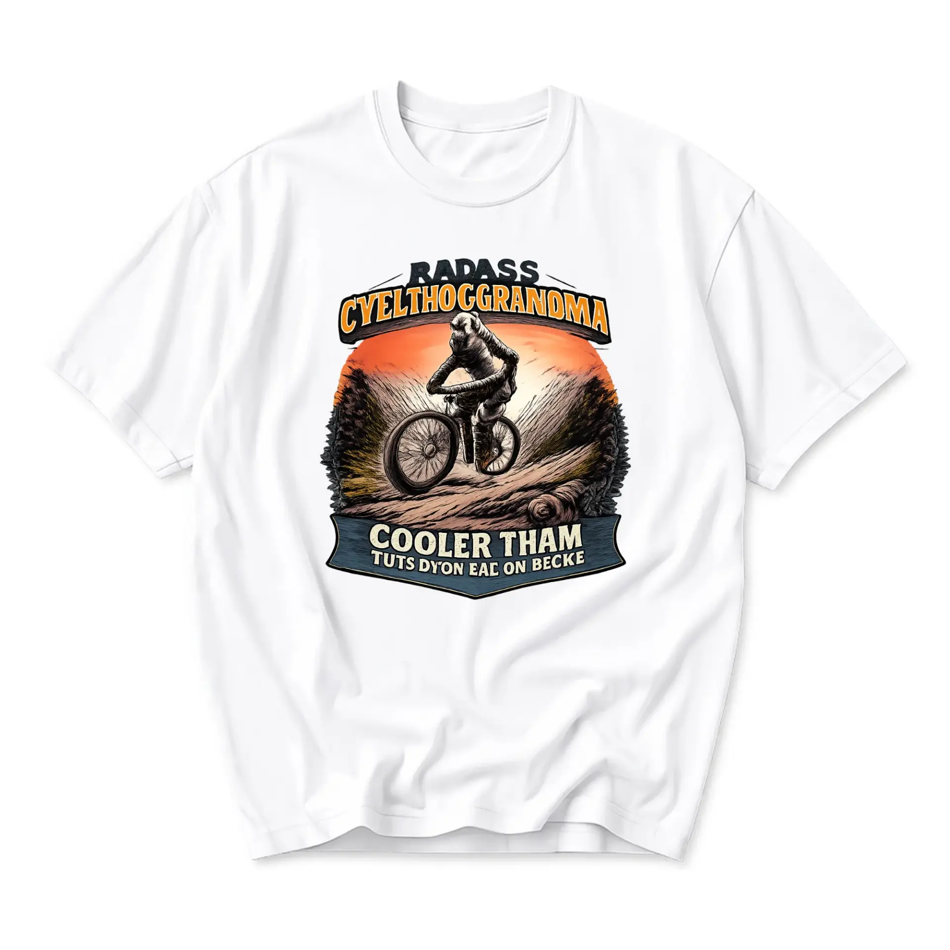 Funny Shirt Mountain Biking Ape Graphic Tee Unisex Casual Apparel for
