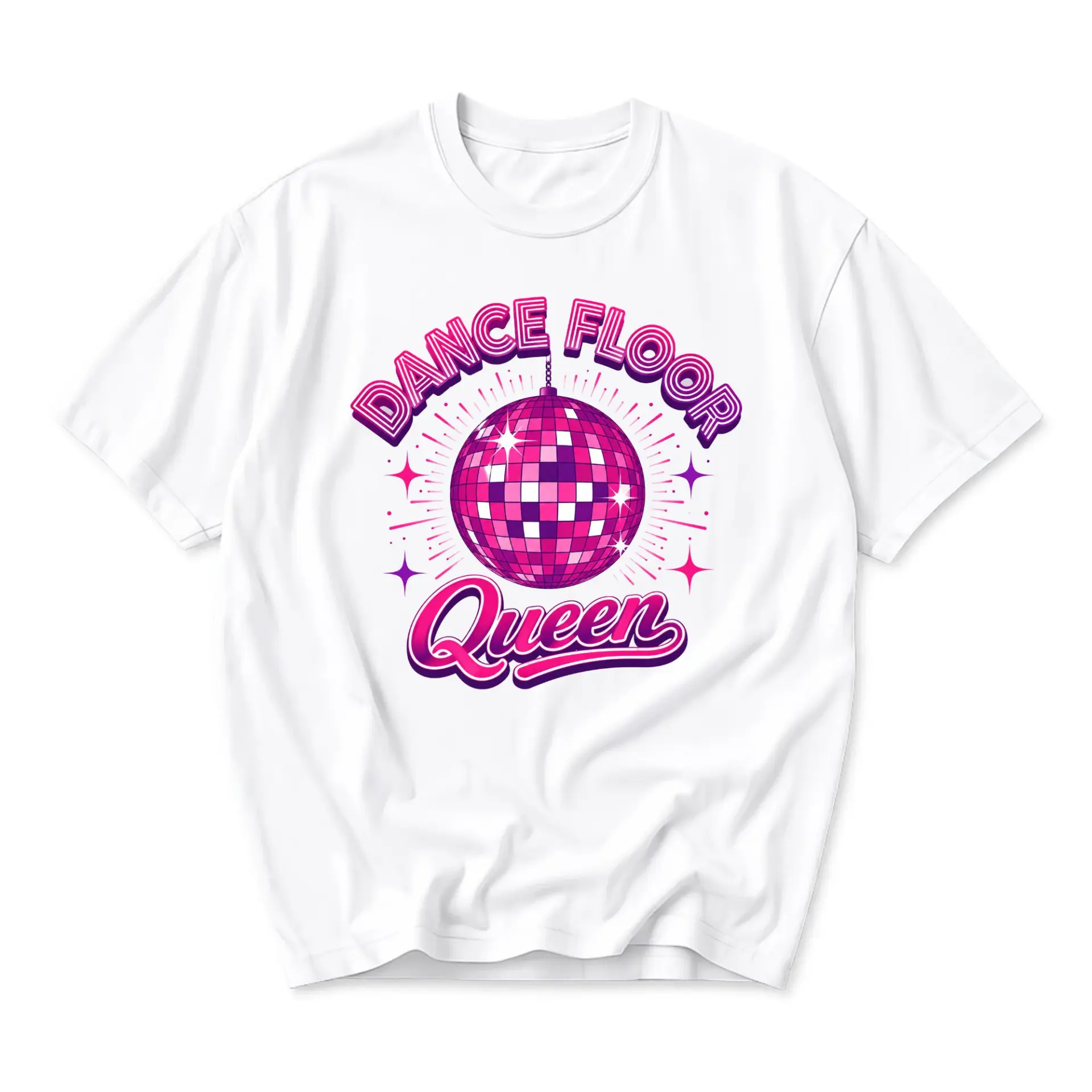 Graphic Tee Dance Floor Queen Disco Shirt Unisex Crew Neck Short Sleeve