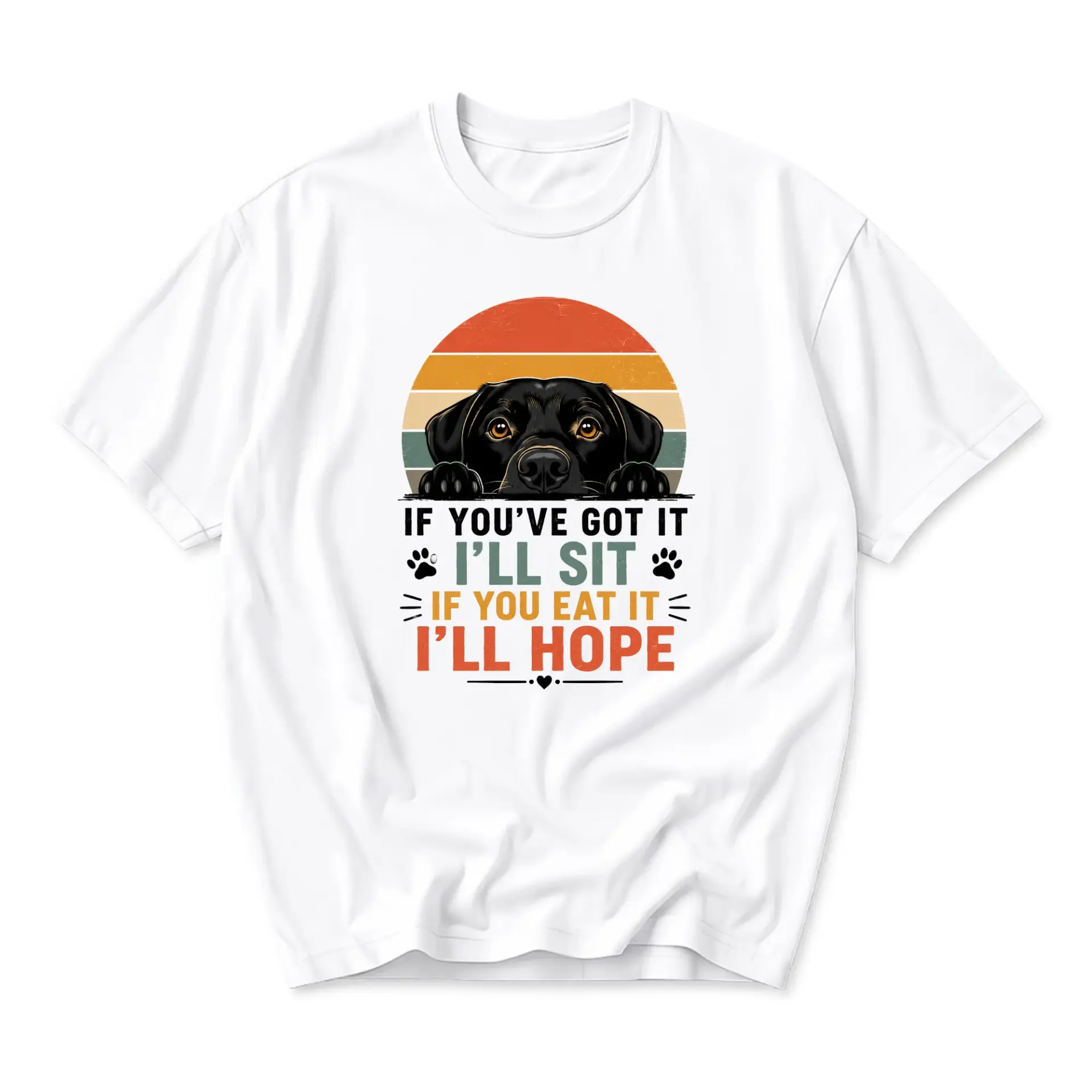 Funny Shirt Labrador Retriever Dog Lover Graphic Tee Retro Vintage Sun