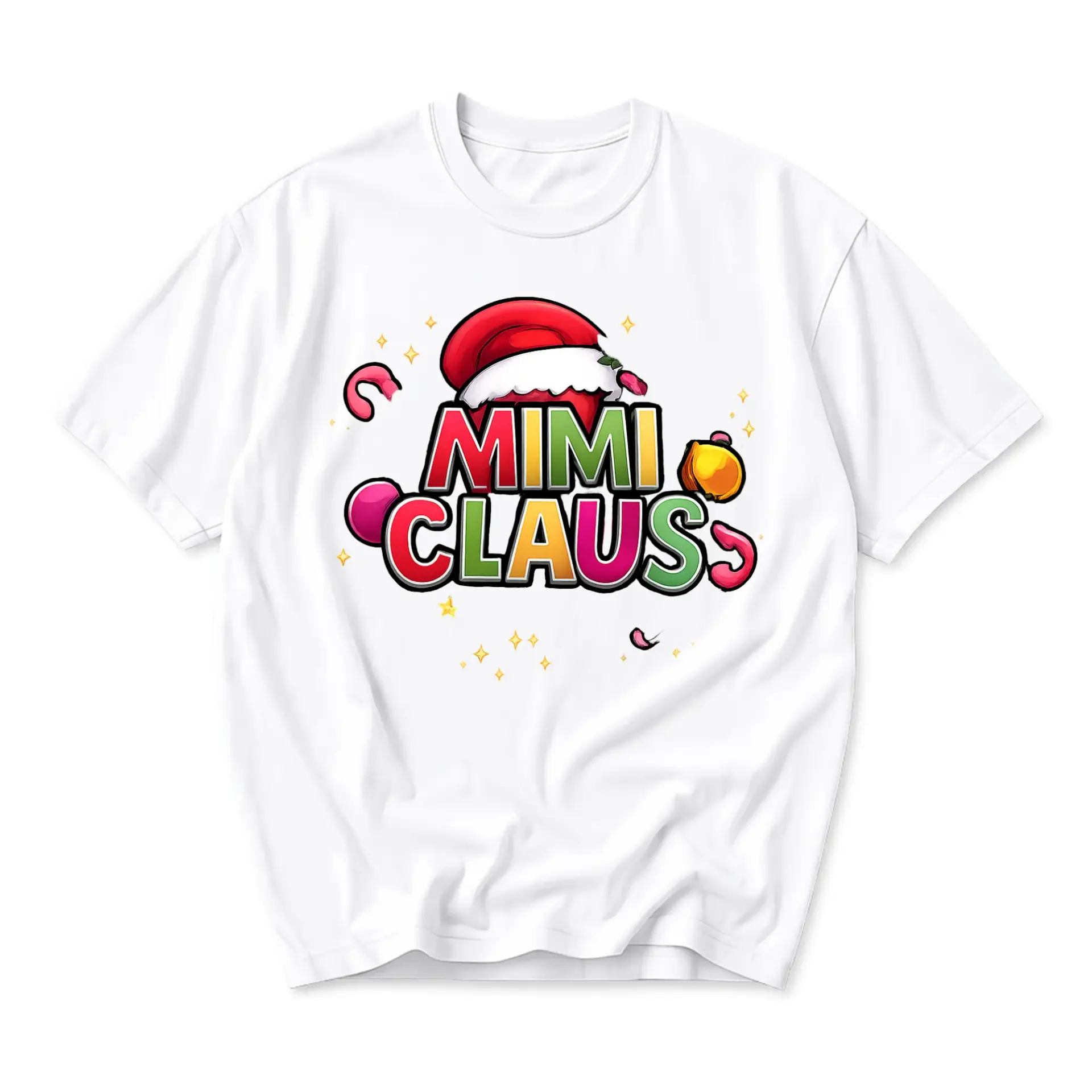 Funny Shirt Mimi Claus Holiday Graphic Tee Retro Christmas Seasonal Unisex