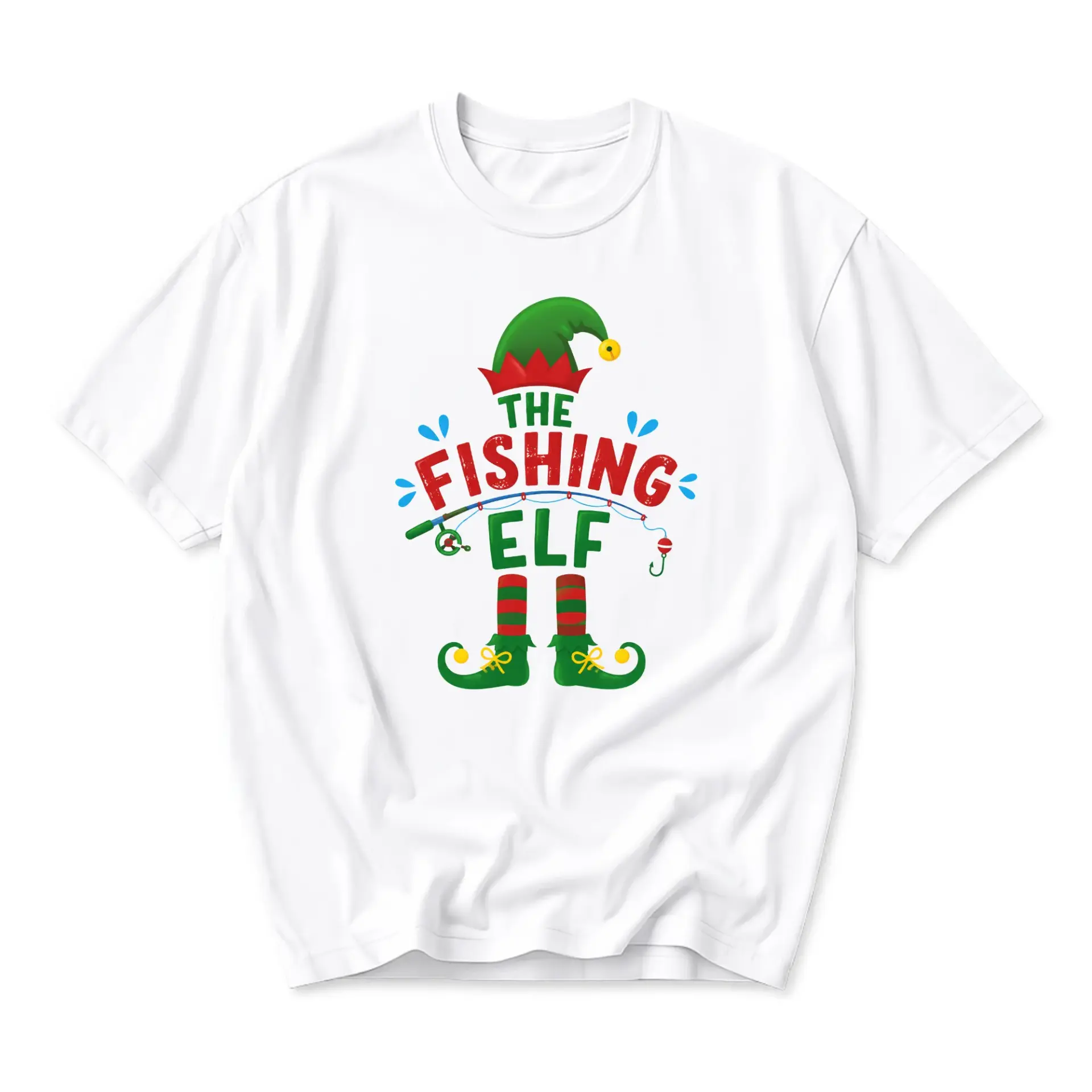 Funny Shirt the Fishing Graphic Tee Holiday Seasonal Apparel for Men and Women Unisex Casual Crew Neck T-Shirt