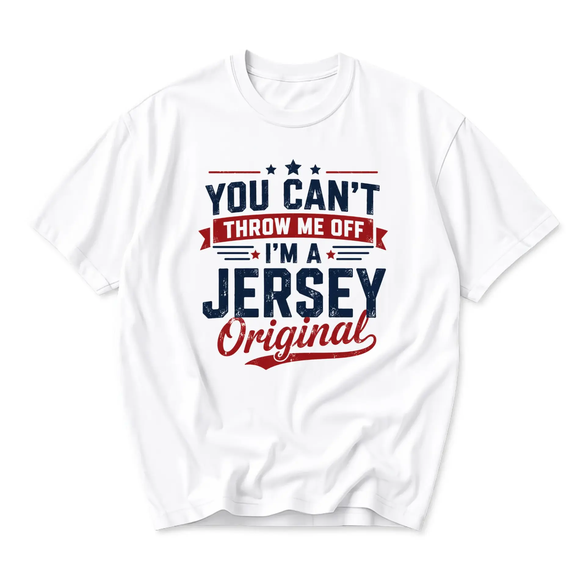 Funny Shirt You Can't Throw Me Off I'm a Jersey Original Unisex Graphic Printed T-Shirt Casual Everyday Apparel