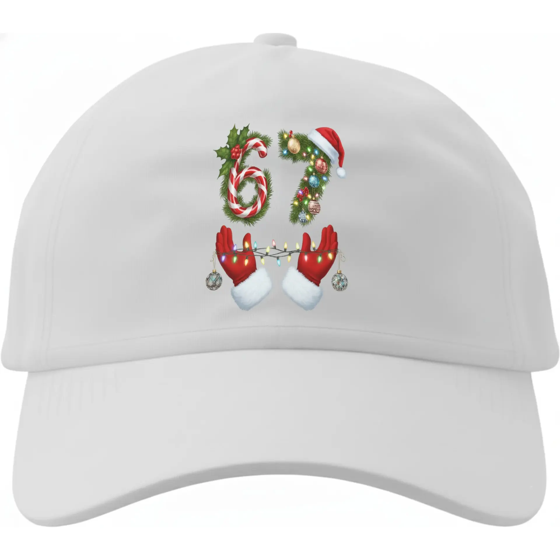 Baseball Cap Holiday Themed Number Sixty Seven Design Embroidered Graphic Hat for Adult Daily Casual Outdoor Wear