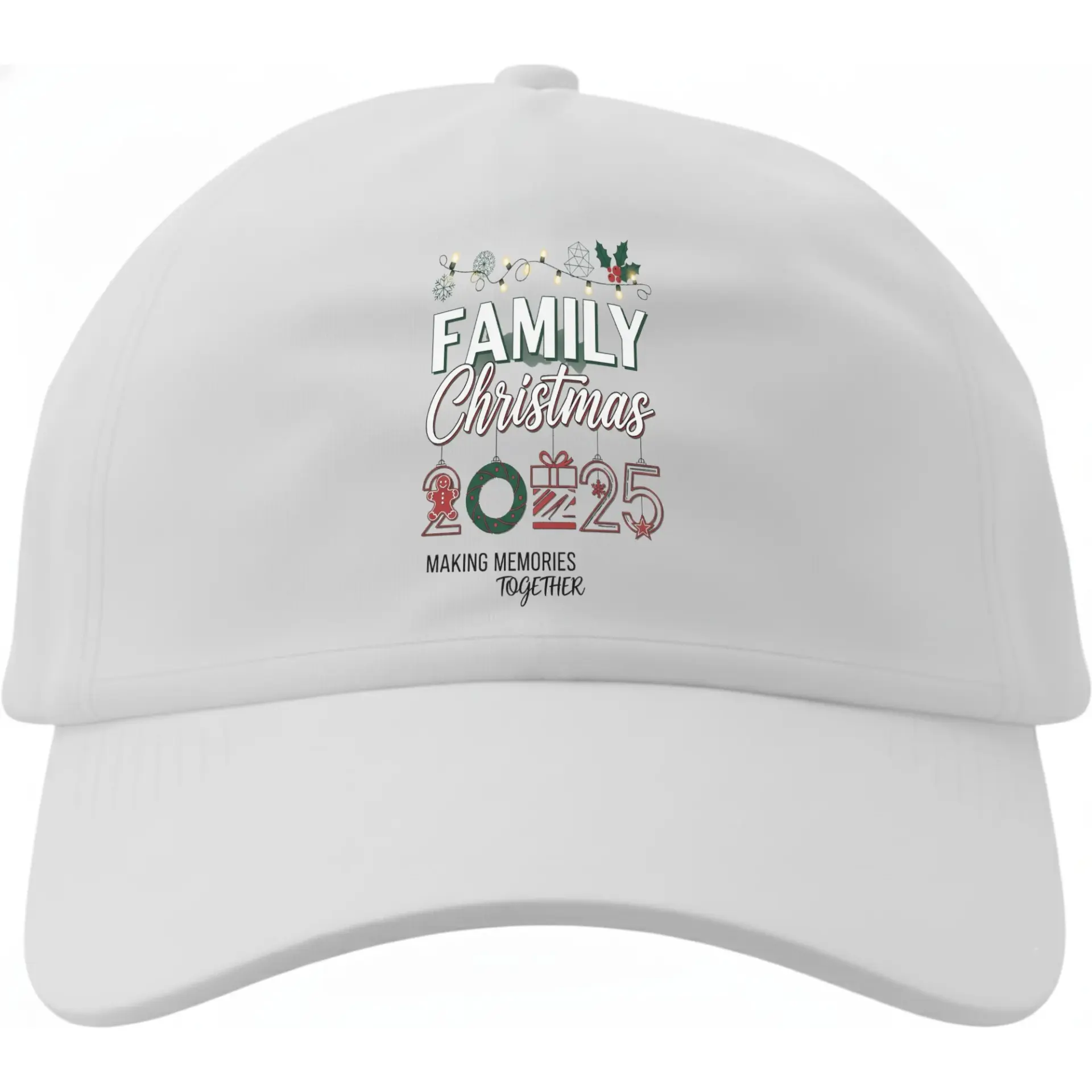 Baseball Cap Family Christmas 2025 Making Memories Together Hat Unisex Low Profile Cotton Adjustable Dad Hat
