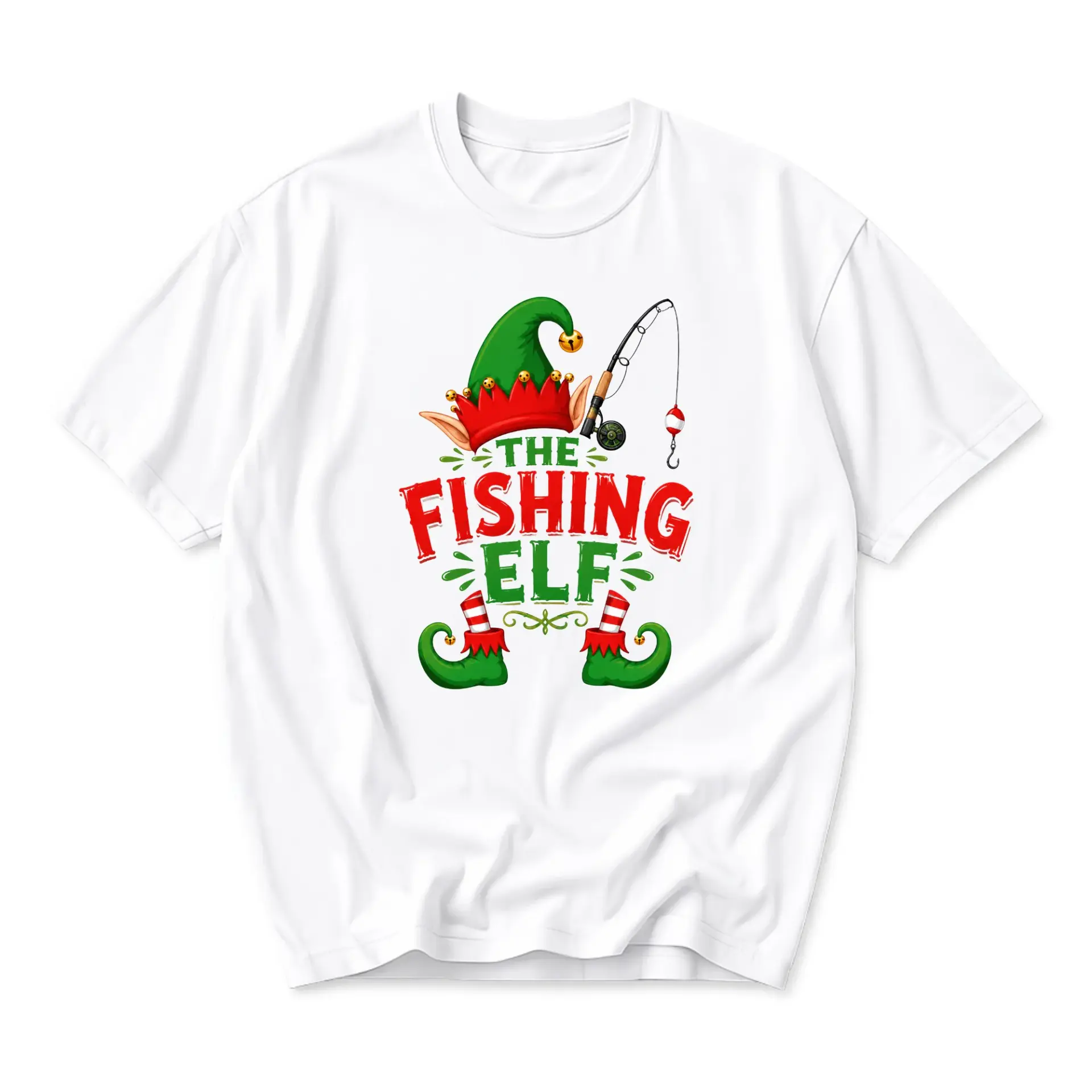 Funny Shirt the Fishing Graphic Tee Seasonal Holiday Humor Unisex Crew Neck