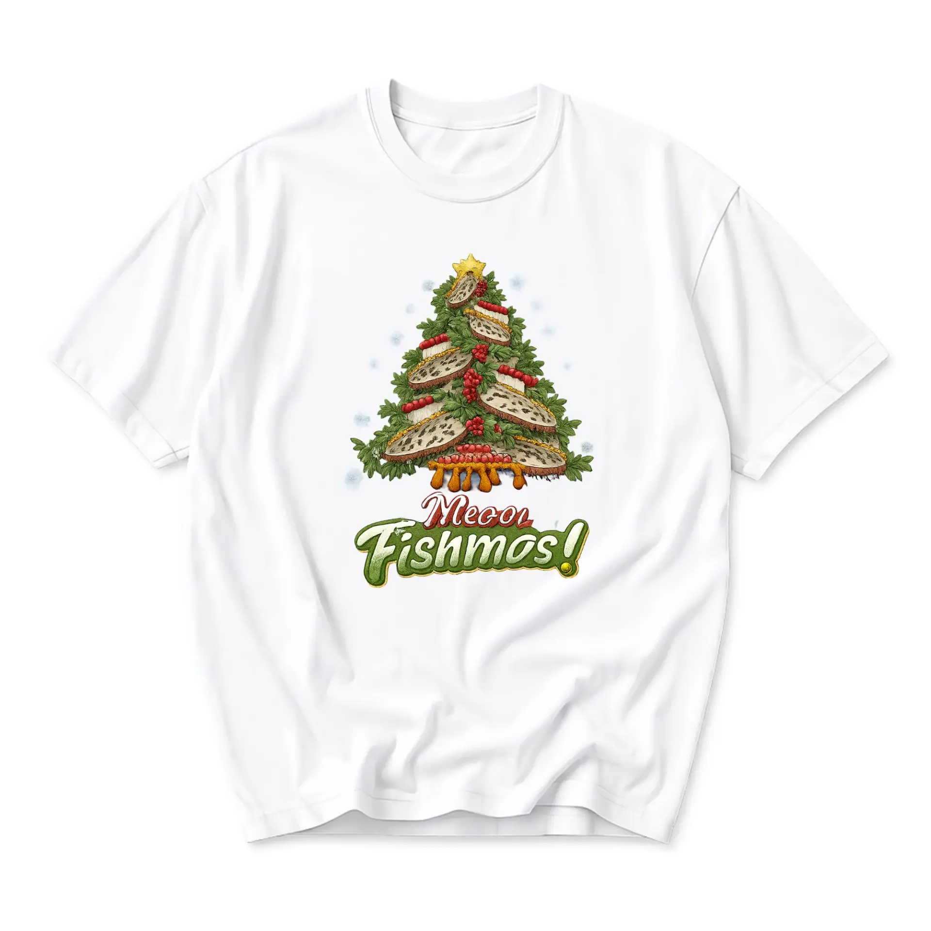 Funny Shirt Unisex Graphic Printed T-Shirt Featuring Festive Fishmonger