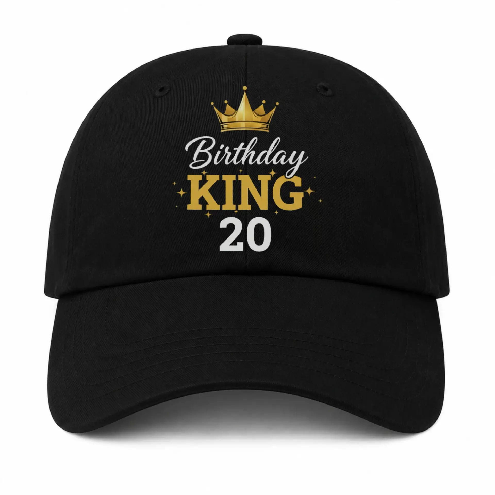 Baseball Cap Birthday King Embroidered Dad Hat Adjustable Cotton Hat