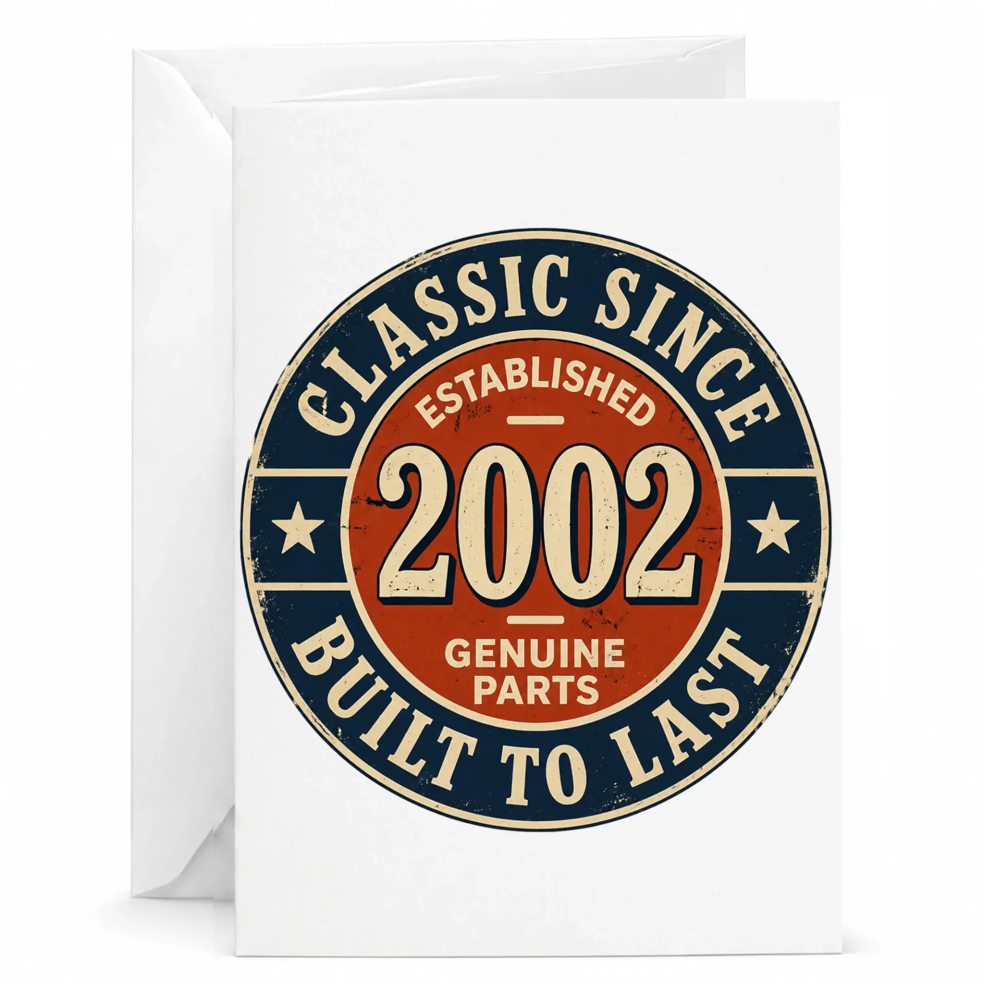 Birthday Card Classic Since 2002 Vintage Style Greeting Card for Birthday Anniversary Milestone Celebration