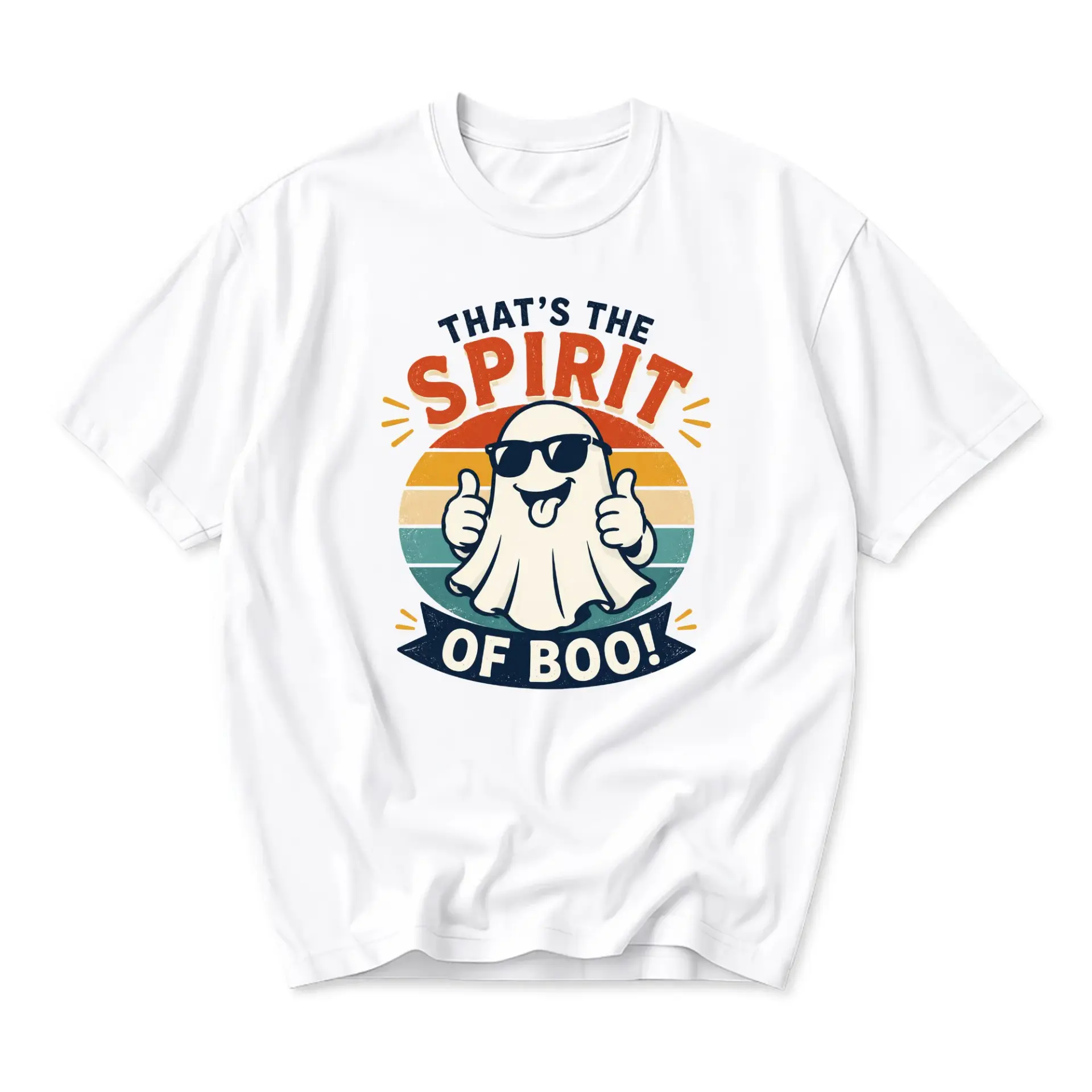 Funny Shirt That Is the Spirit of Boo Graphic Tee Retro Vintage Style Unisex Crew Neck Casual Cotton Blend Short Sleeve
