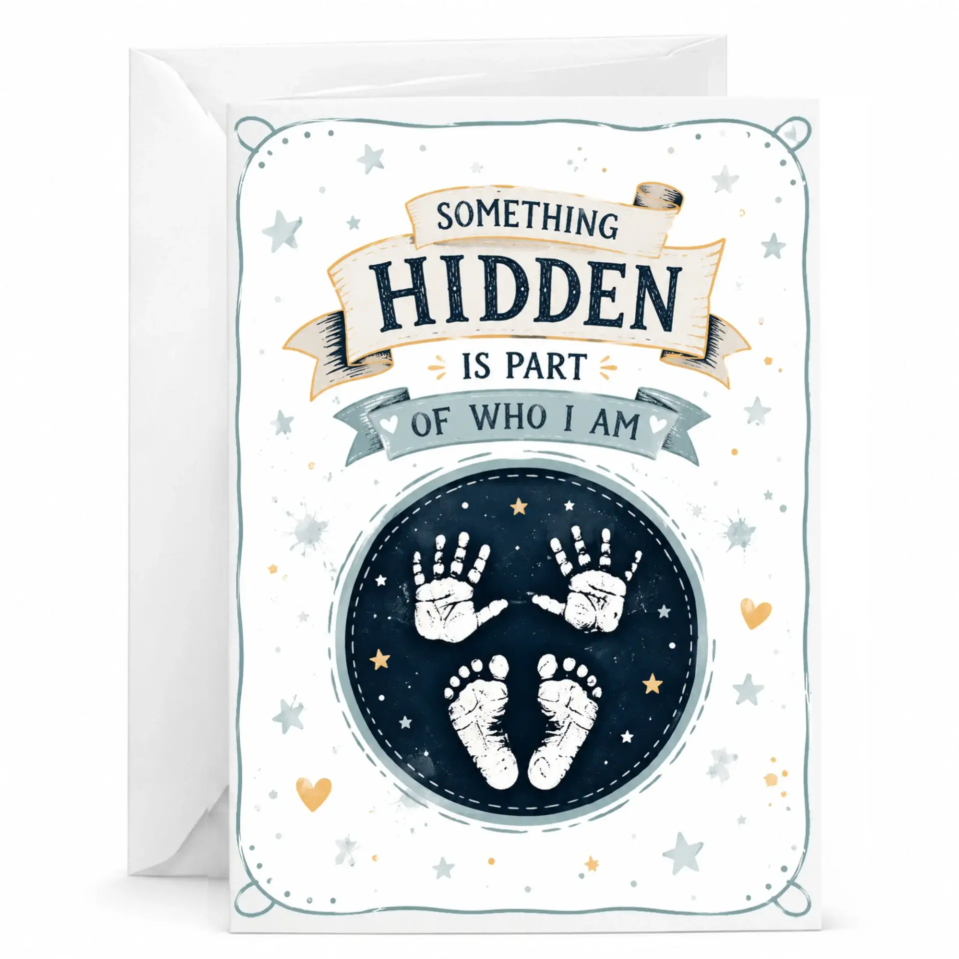 Inspirational Greeting Card Something Hidden Is Part of Who I Am Design Blank Note 5x7 Inches