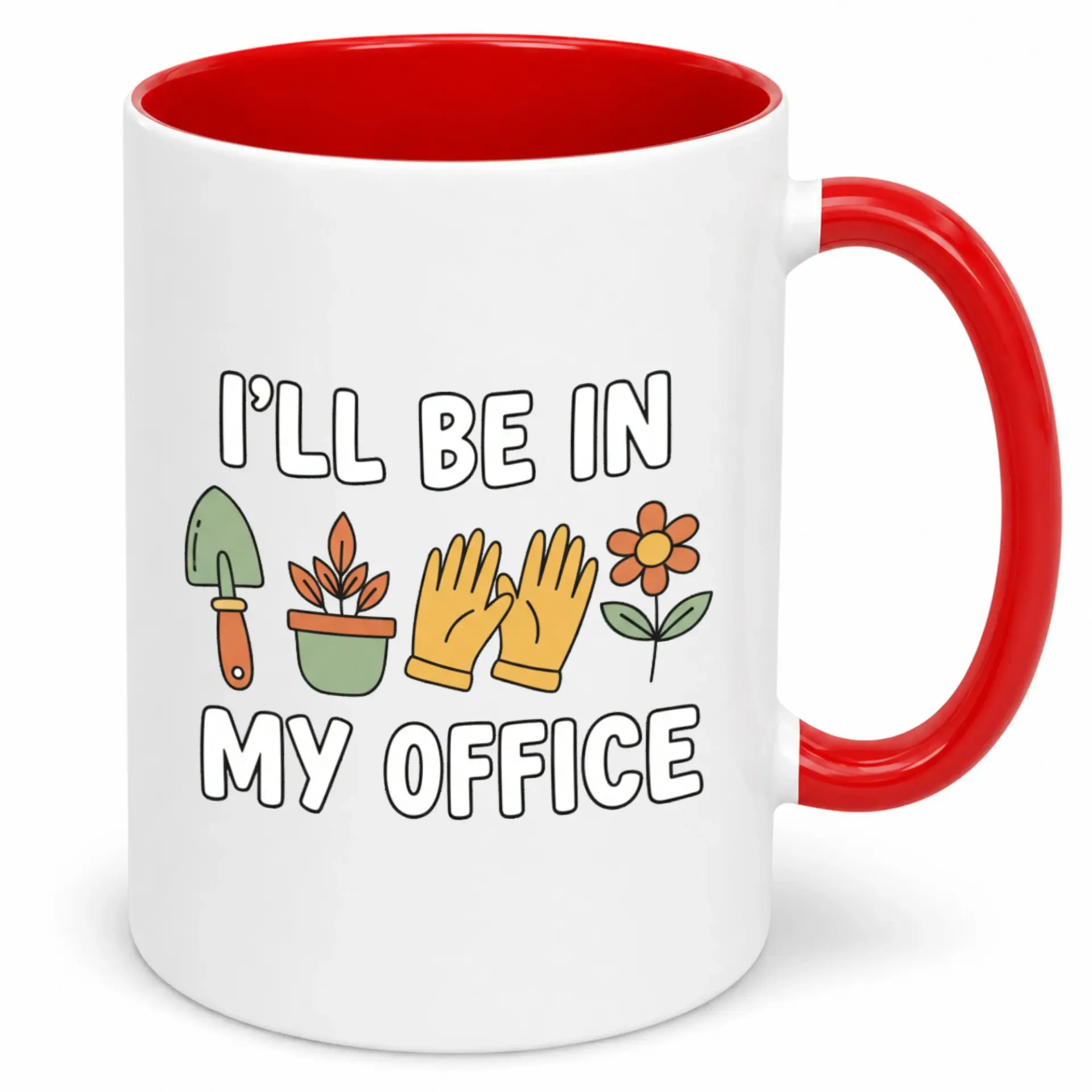Funny Gardening Coffee Mug Ceramic Tea Cup with Humorous Office Garden Design Novelty Gift for Plant Lovers & Outdoor Enthusiasts 11oz or 15oz