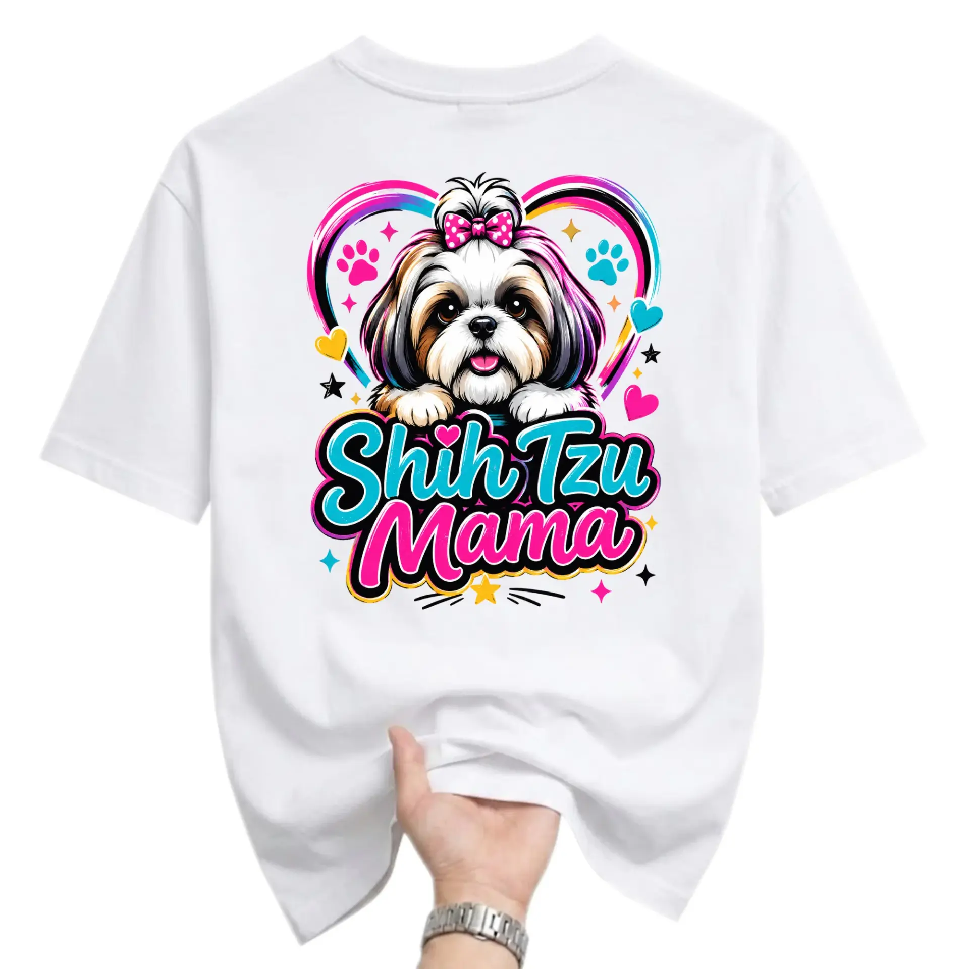Graphic Tee Shih Tzu Mama Lover Unisex Cotton T-Shirt Casual Everyday