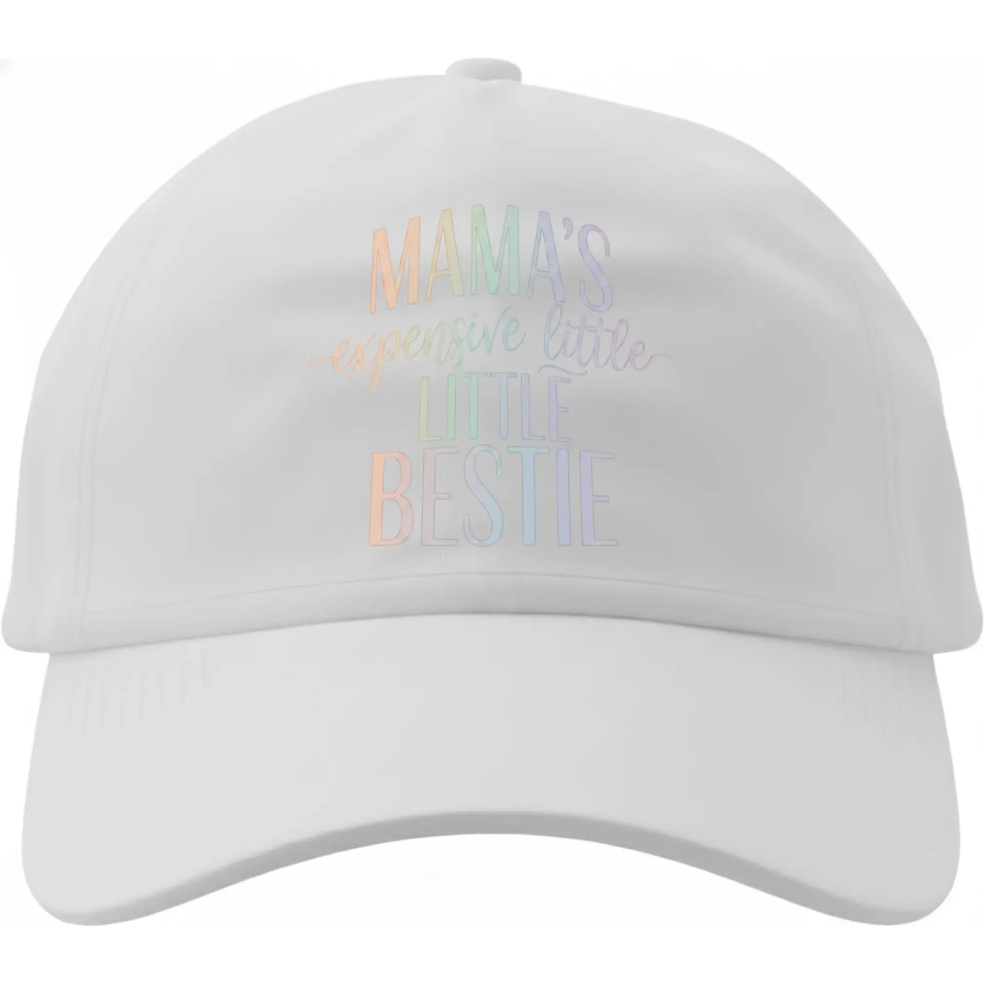 Dad Hat Casual Baseball Cap Featuring Mama’s Expensive Little Bestie Graphic Print Comfortable Unisex Headwear