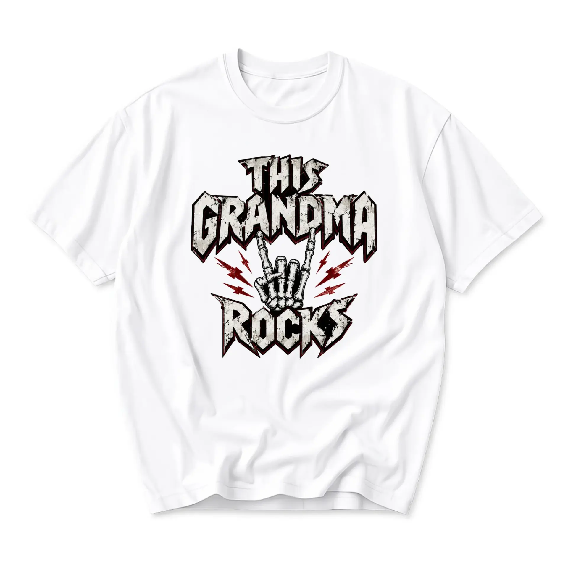 Funny Shirt This Grandma Rocks Graphic Tee Unisex Heavyweight Cotton Casual
