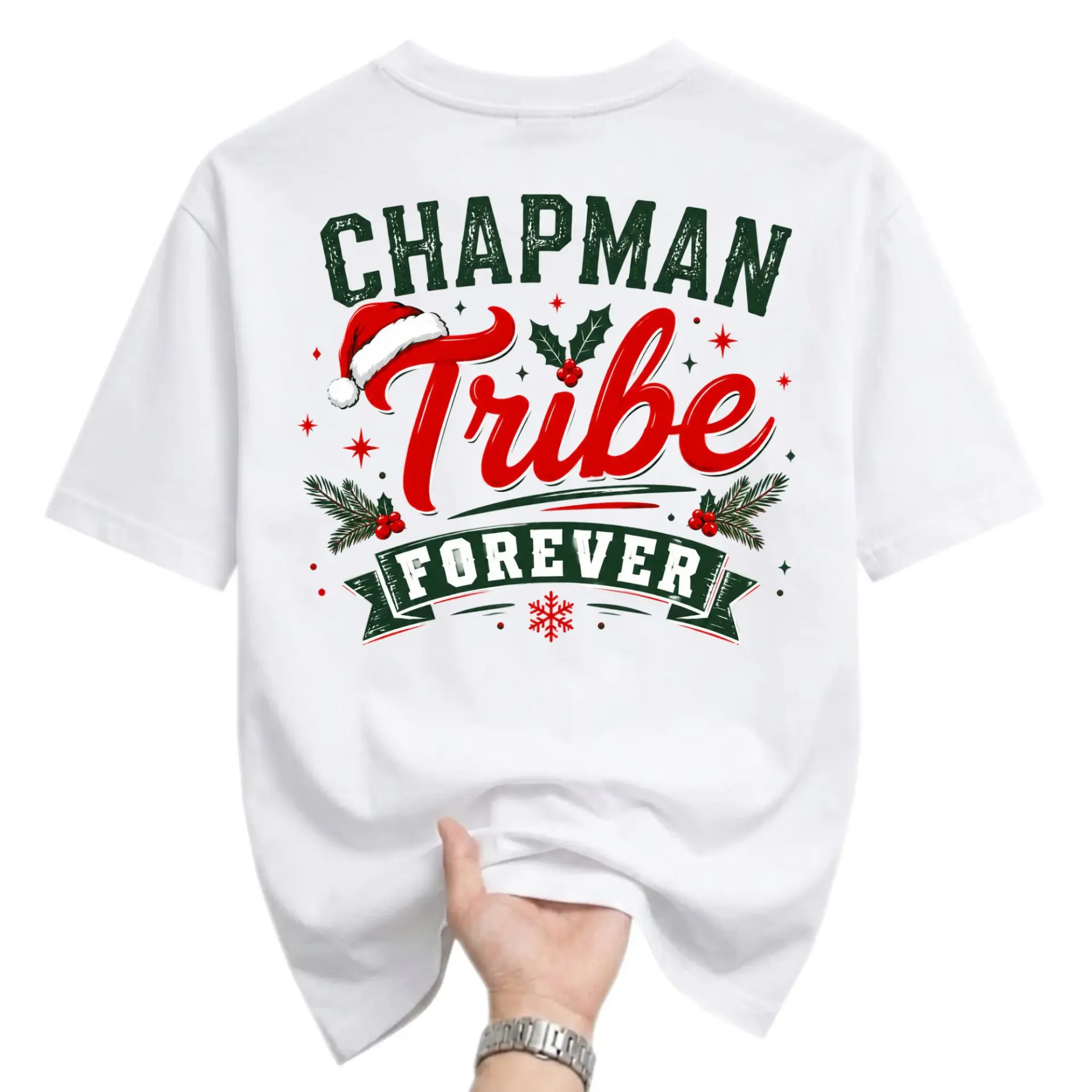 Graphic Tee Chapman Tribe Forever Christmas Holiday Unisex Casual Crew Neck T-Shirt Short Sleeve Cotton Top
