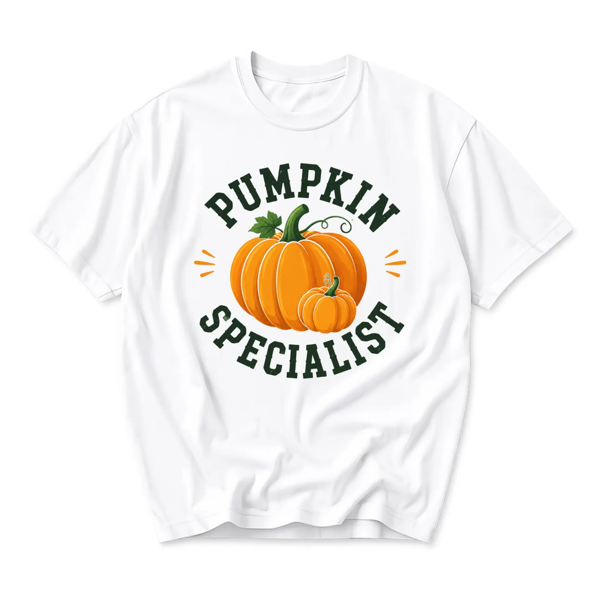 Funny Shirt Pumpkin Specialist Graphic Tee Autumn Seasonal Unisex Crew Neck Short Sleeve Casual Cotton Blend Apparel