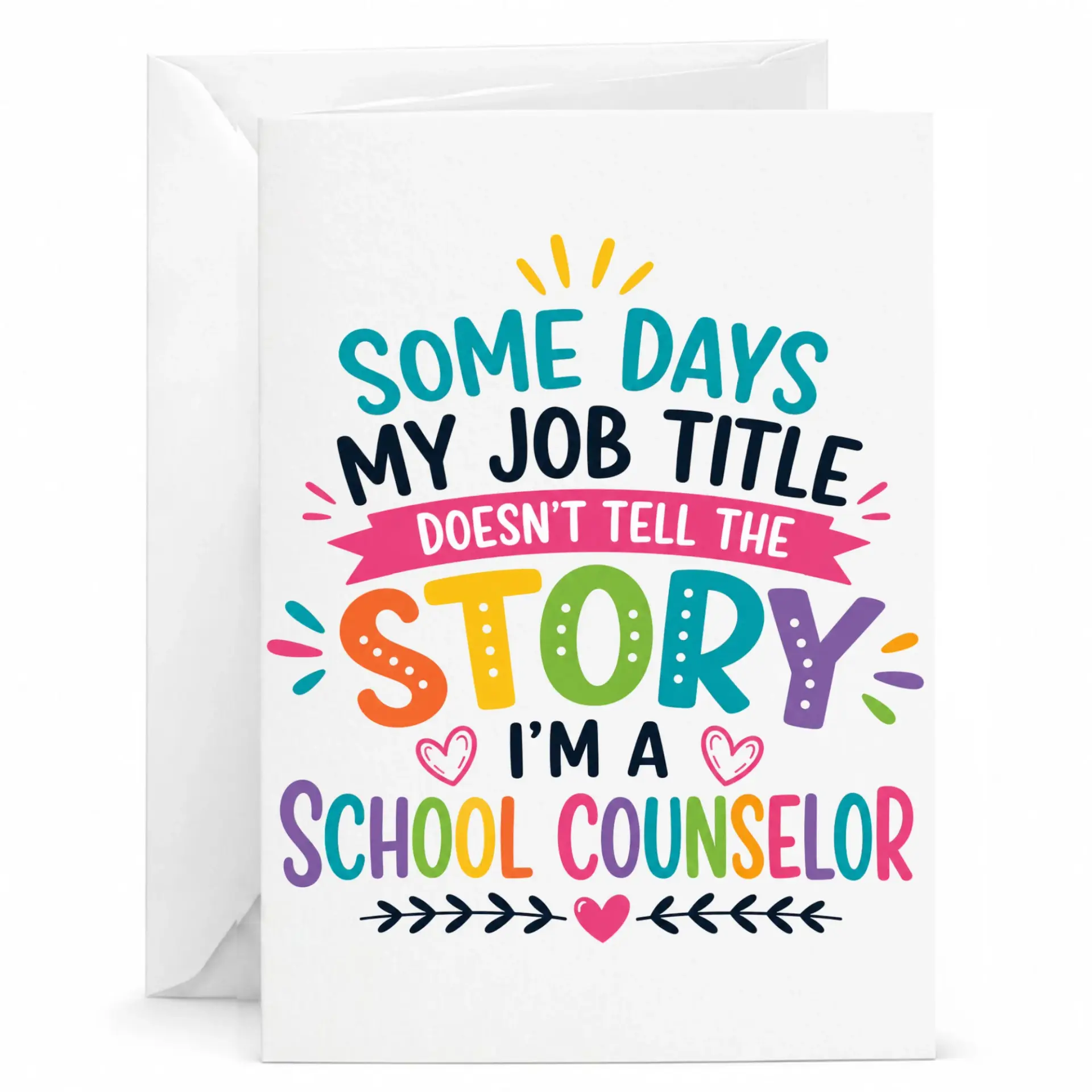 Funny School Greeting Card Professional Appreciation Stationery for Workplace Recognition or Gift Giving