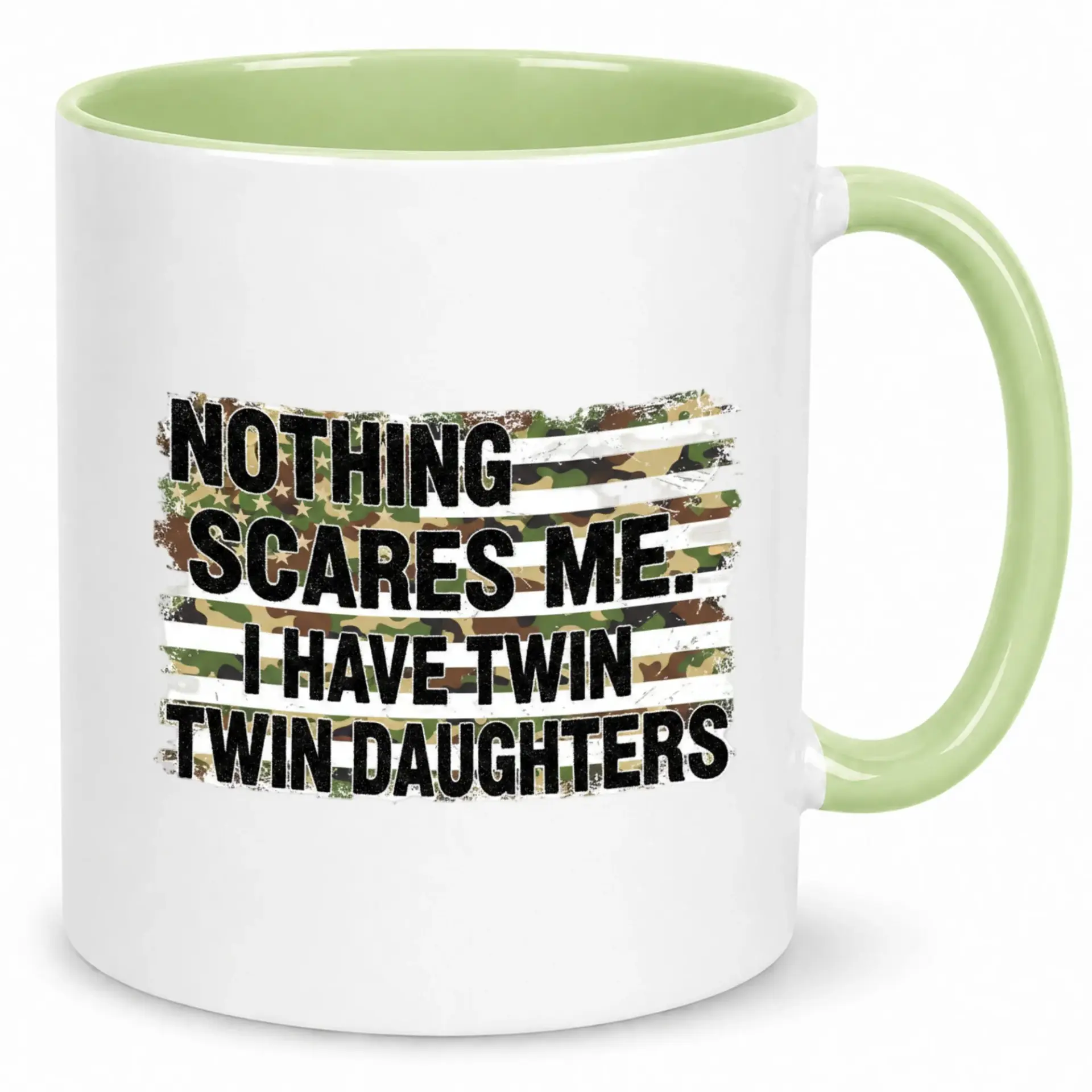 Funny Daughters Parents Coffee Mug Ceramic Tea Cup with Humorous Quote Design Best Gift for Dad Mom Father Mother