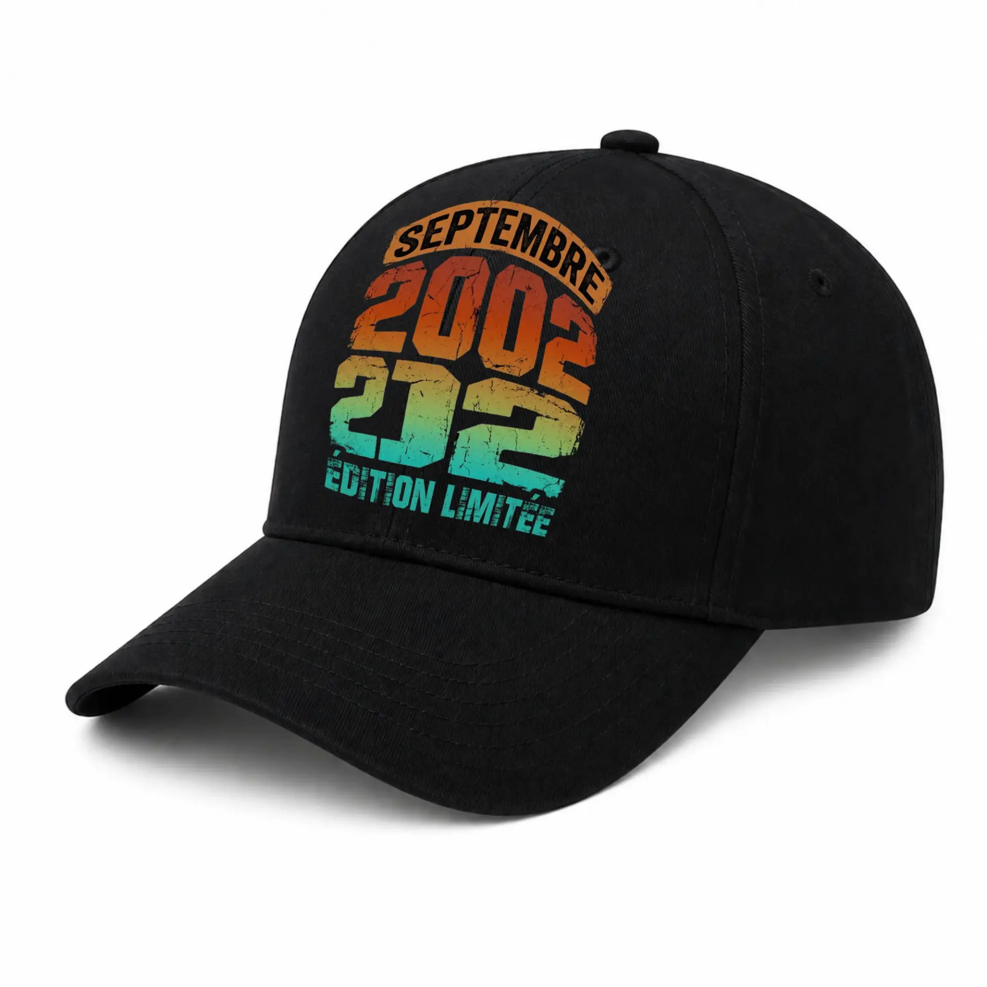 Baseball Cap Born September 2002 Vintage Retro Style Embroidered Hat