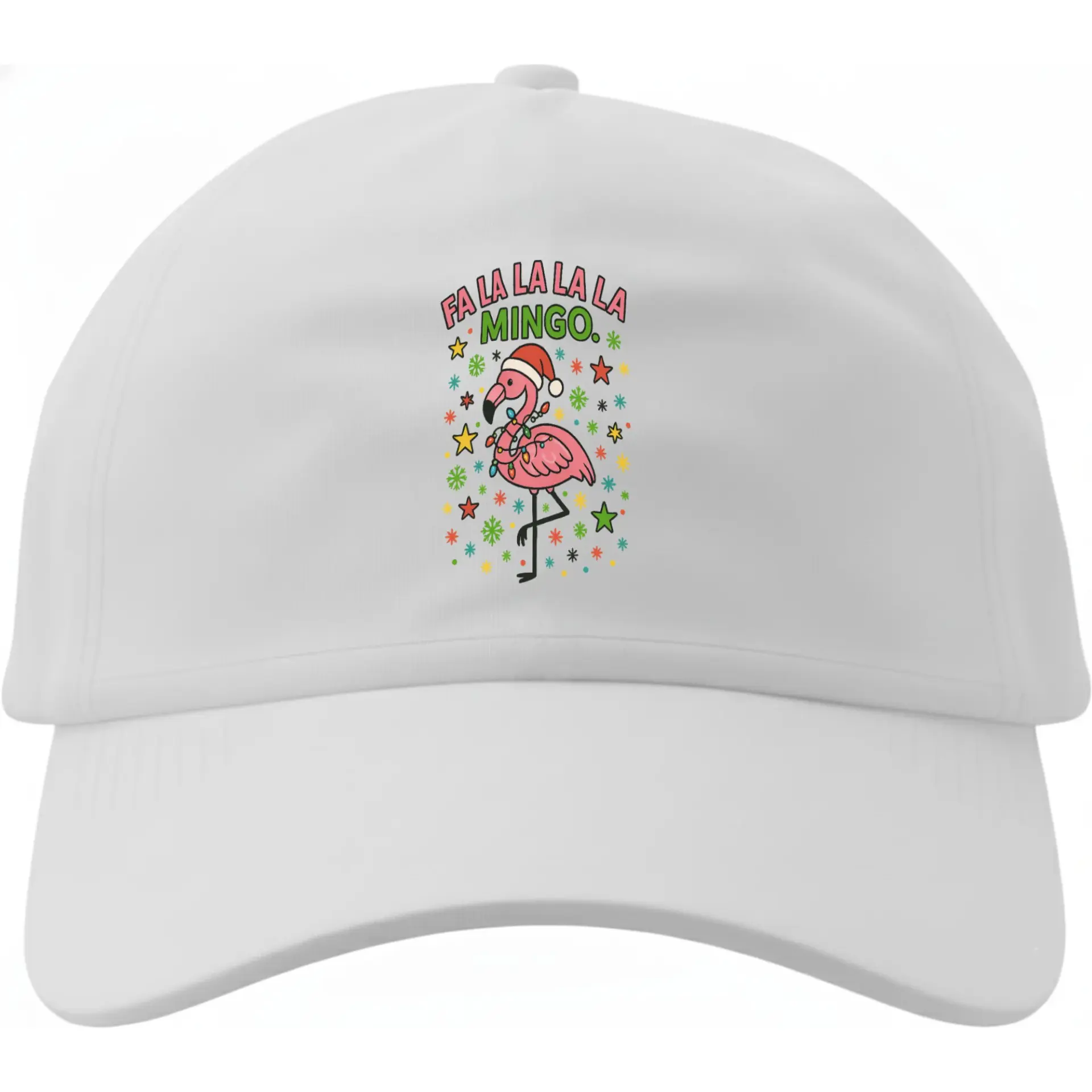 Baseball Cap Funny Christmas Flamingo Graphic Hat Holiday Season Embroidered Style Accessory for Casual Everyday Wear