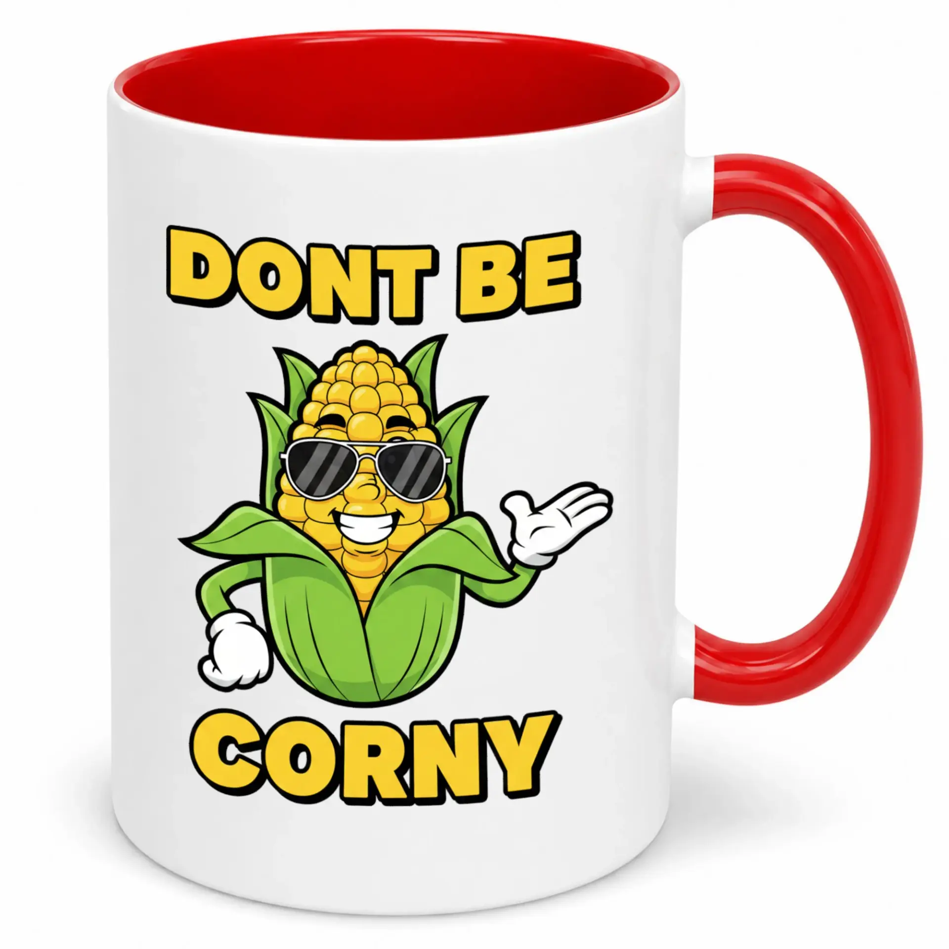 Funny Corn Pun Ceramic Coffee Mug Hilarious 'dont Be Corny' Design Unique Drinkware for Home Office Great Gag Gift Friends Family