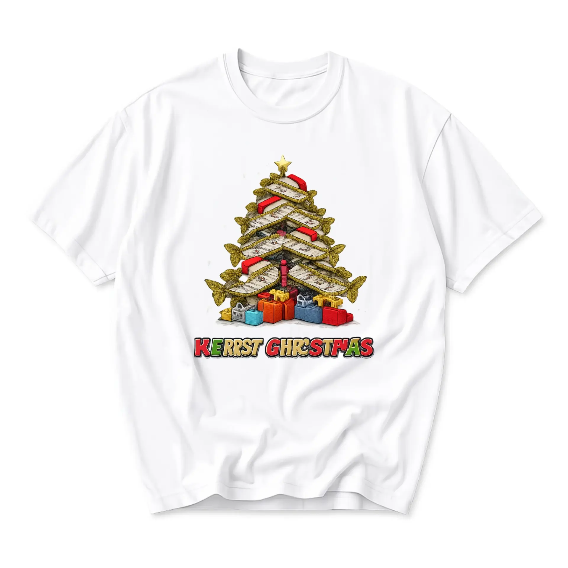 Funny Shirt Kerrst Ghrstmas Tree Graphic Tee Unisex Crew Neck Short Sleeve