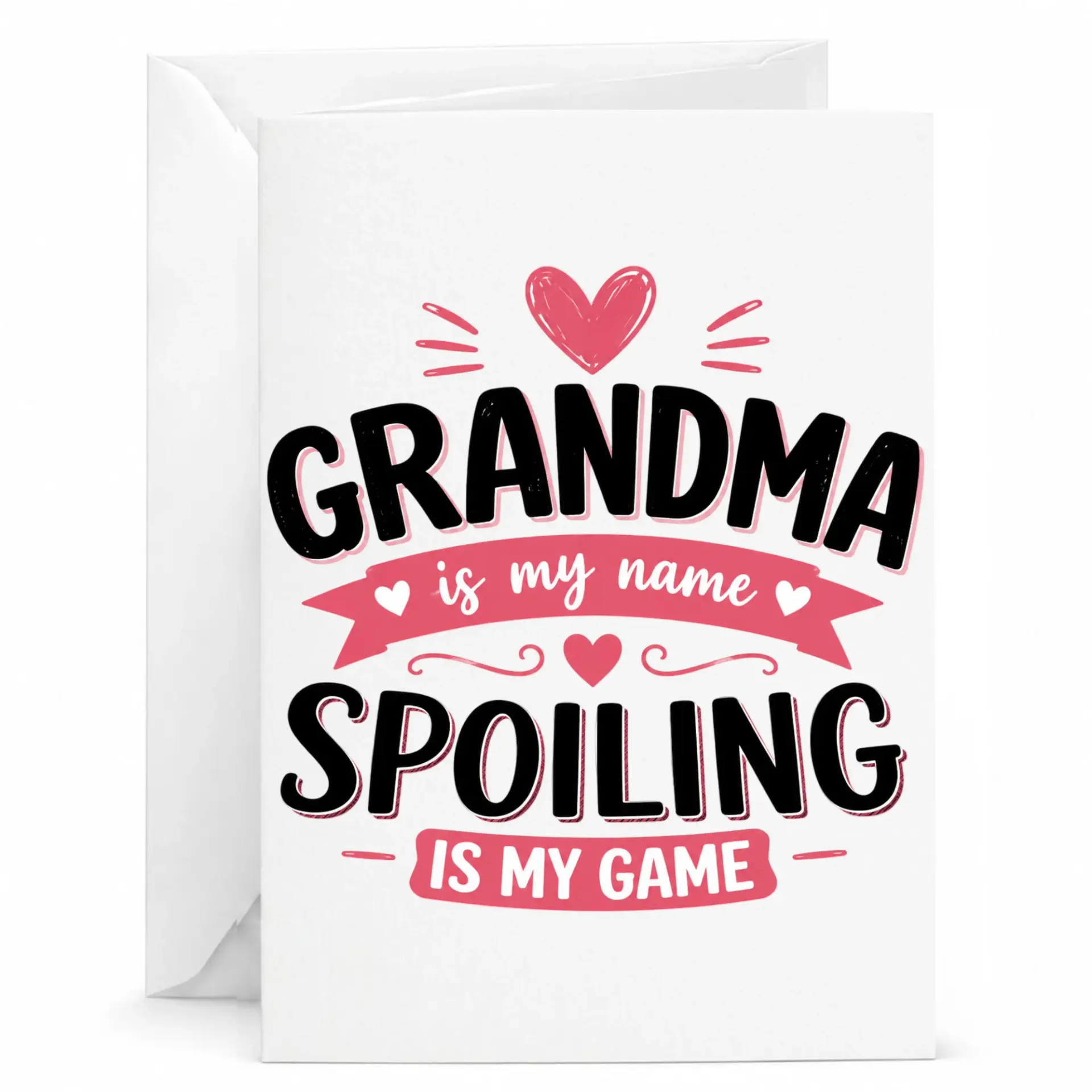 Funny Grandma Greeting Card Spoiling Is My Game Card for Grandmother Birthday Mothers Day Encouragement Note