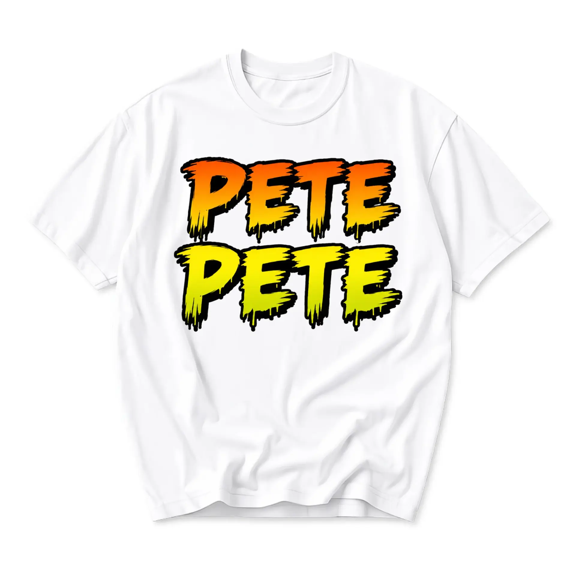 Graphic Tee Unisex Crew Neck Short Sleeve Shirt Featuring Drip Style Text Design for Casual Everyday Outfits and Apparel