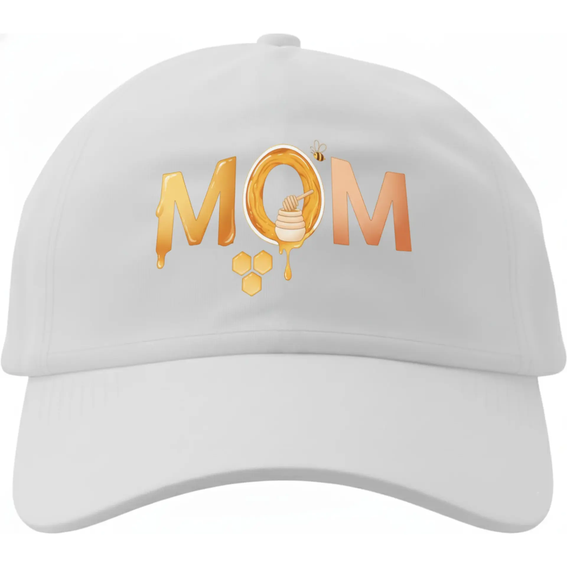 Dad Hat Baseball Cap Featuring Creative Honey Themed Mom Graphic Print Comfortable Cotton Fabric for Daily Wear