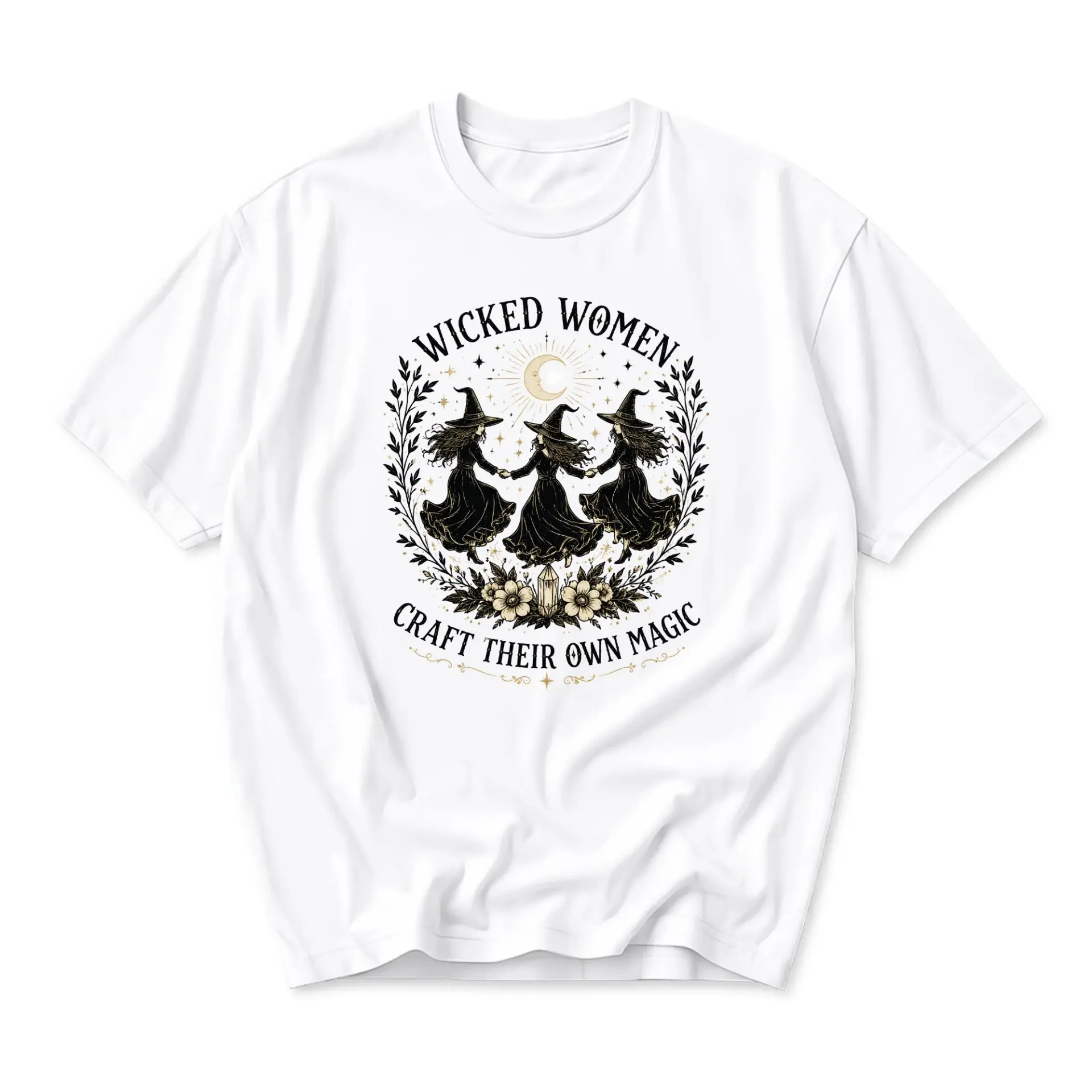 Graphic Tee Wicked Women Craft Their Own Magic Unisex Crew Neck Shirt for Casual Wear and Everyday Style Options