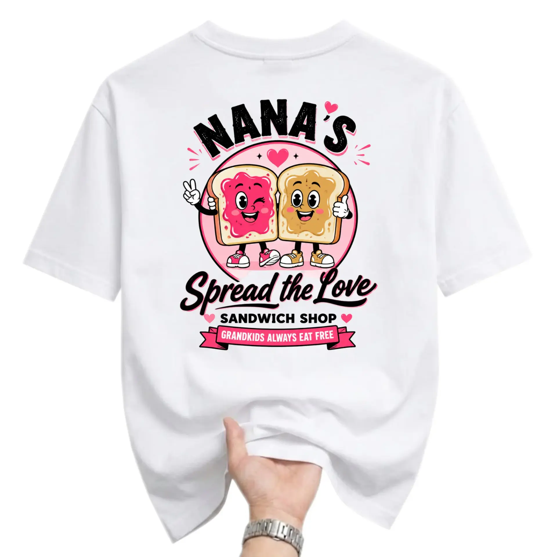 Funny Shirt Nana's Spread the Love Sandwich Shop Graphic Tee Unisex Crew
