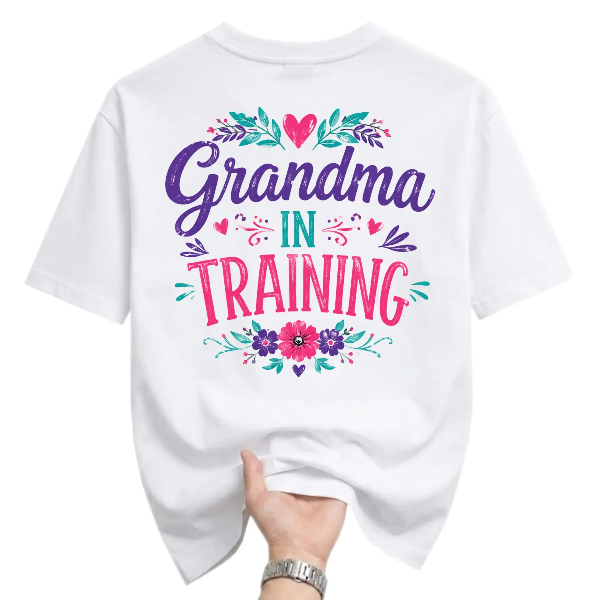 Funny Shirt Grandma in Training Graphic Tee Unisex Crew Neck Short Sleeve Casual Cotton Blend Apparel for Women