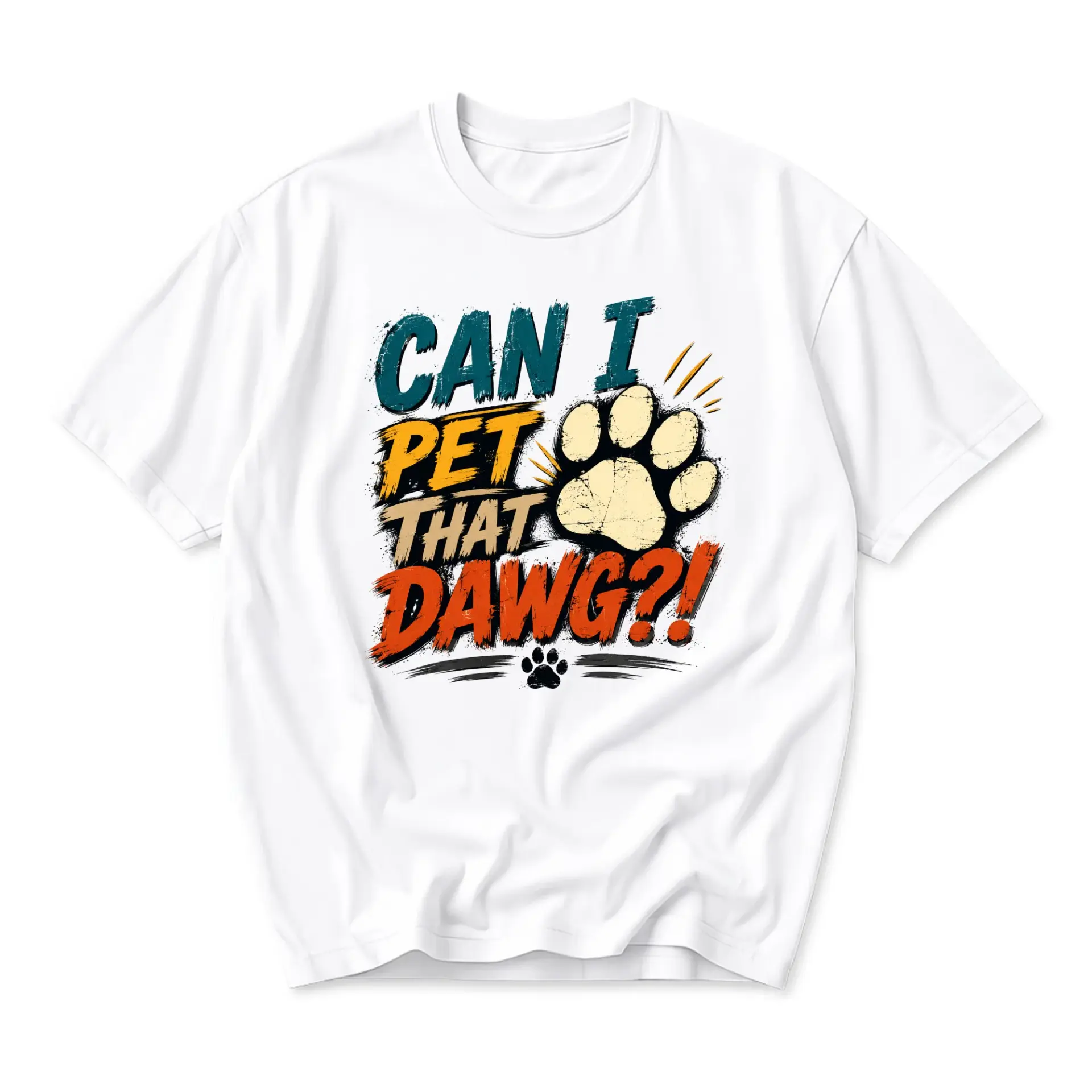 Funny Shirt Can I Pet That Dawg Graphic Tee Retro Style Dog Lover Unisex