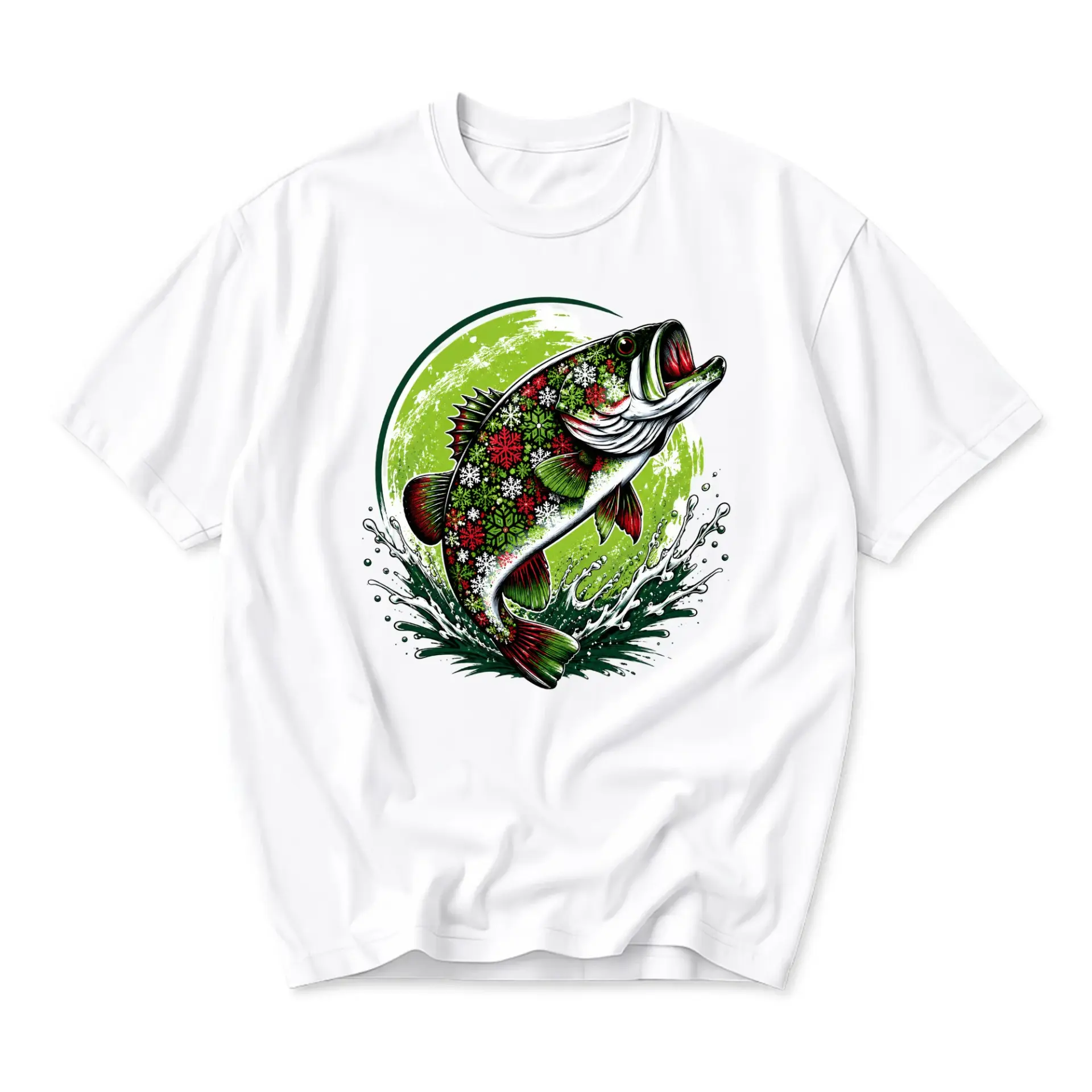 Graphic Tee Unisex Short Sleeve Crew Neck Shirt Featuring Festive Pattern