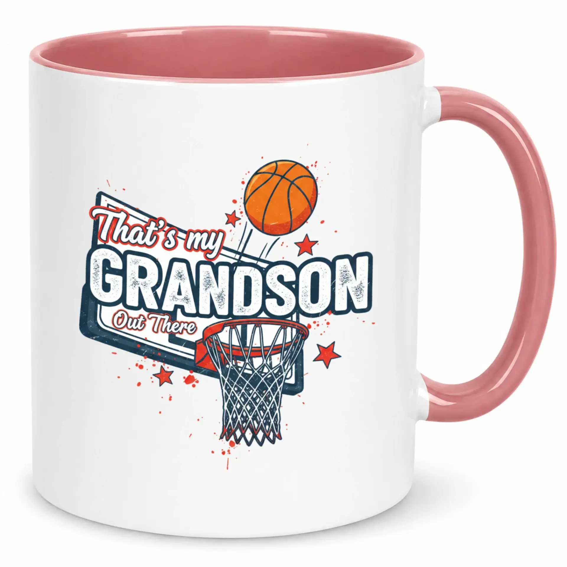 Basketball Grandparent Coffee Mug for Grandson Fan Ceramic Beverage Cup with 'that's My Out There' Design Thoughtful Sports Gift Grandparents
