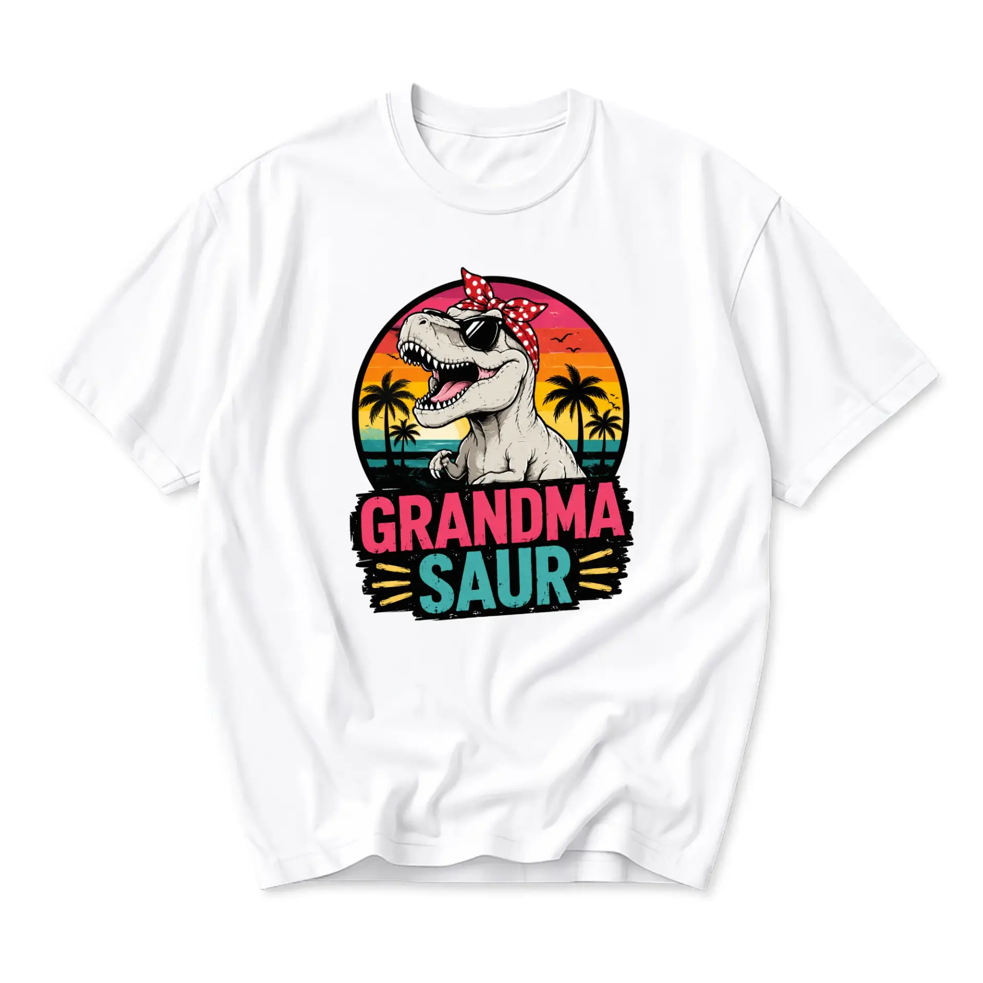 Graphic Tee Grandma Saur T-Shirt Funny Dinosaur Lover Apparel Retro