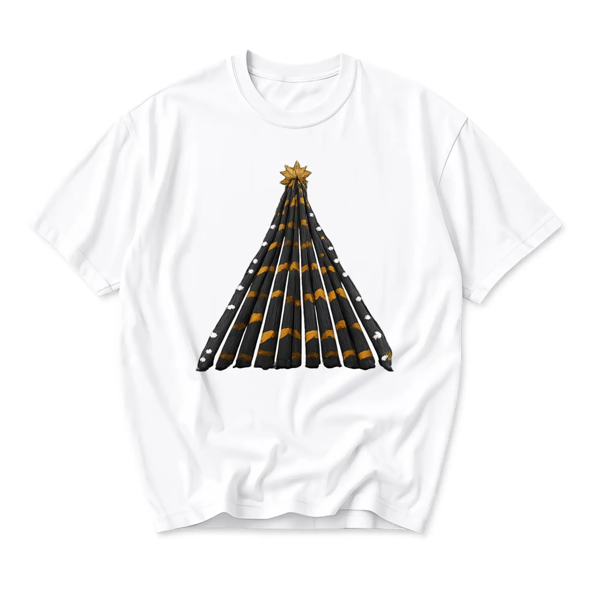 Graphic Tee Unisex Short Sleeve Crew Neck Top Featuring Abstract Triangular
