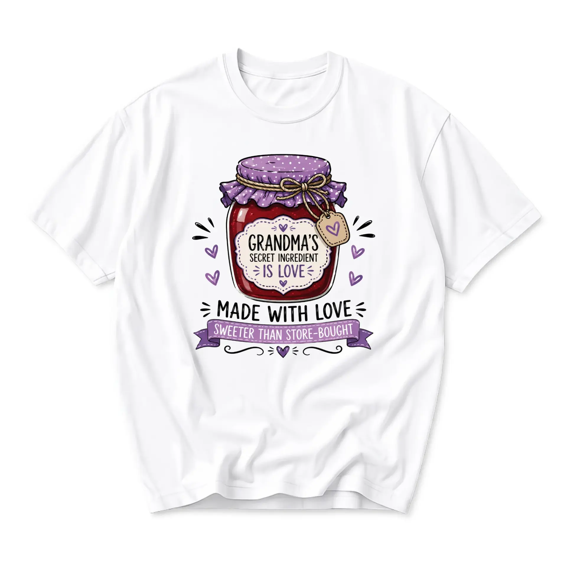 Funny Shirt Grandma Secret Ingredient Love Graphic Tee Retro Jar