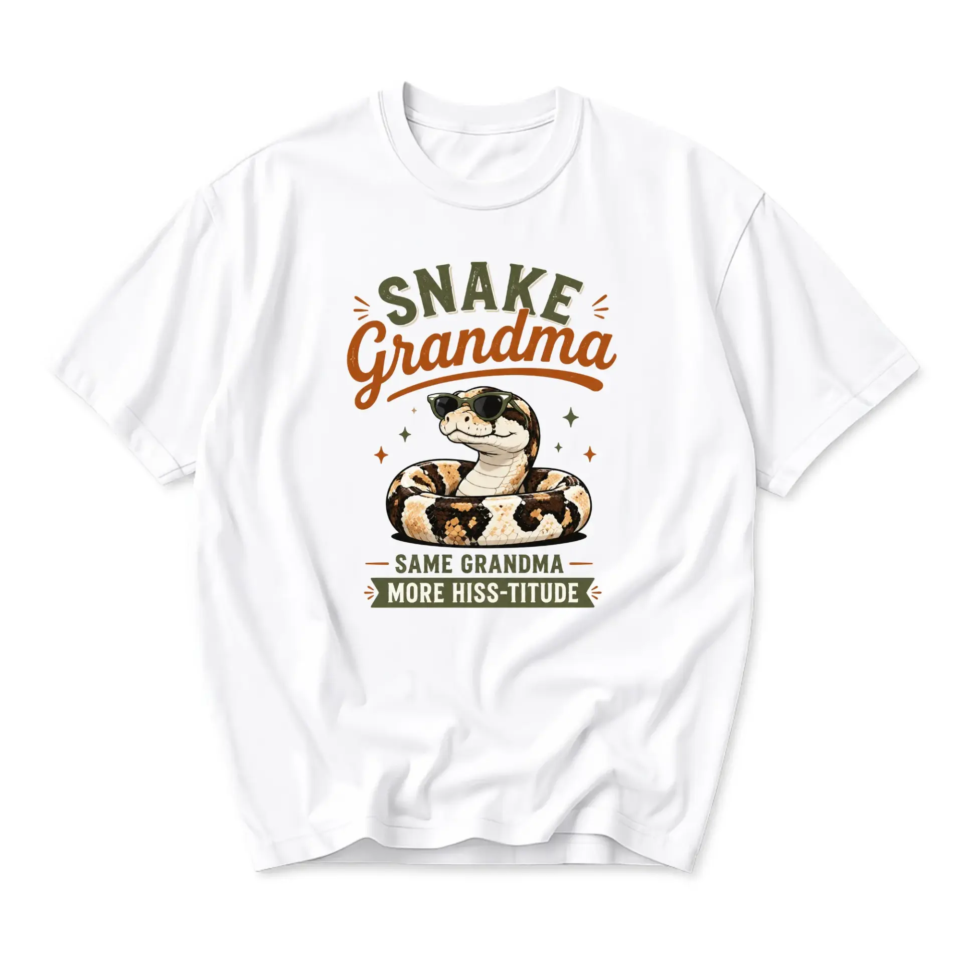 Funny Shirt Grandma Graphic Tee Same More Hiss-Titude Unisex Crew Neck