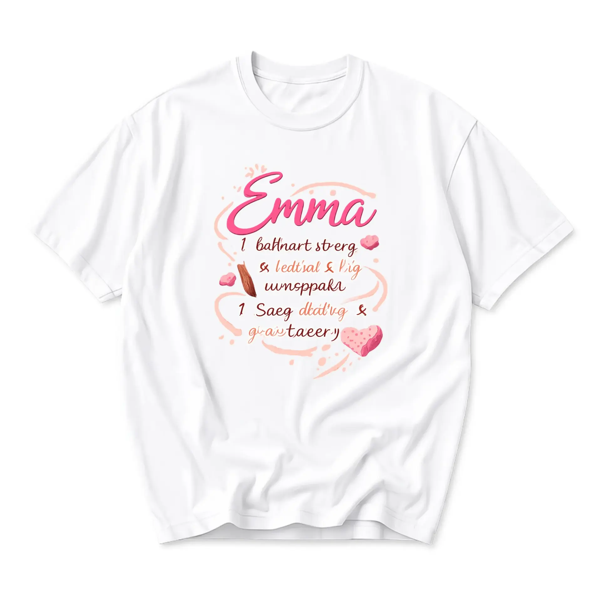 Funny Shirt Emma Personalized Name Graphic Tee Artistic Text Design Casual Unisex Crew Neck Short Sleeve Cotton Top