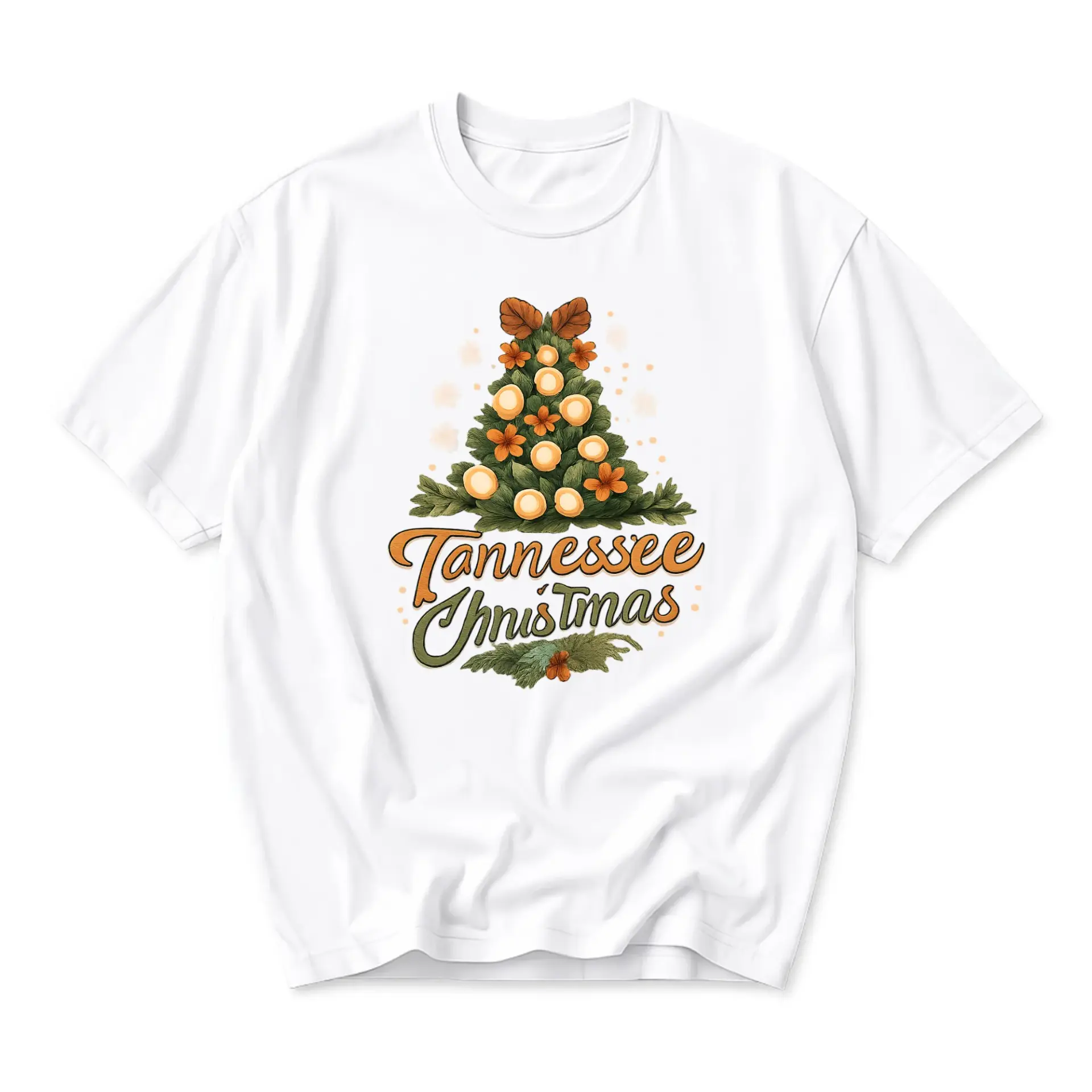Graphic Tee T-Shirt Christmas Tree Illustration Botanical Holiday Seasonal