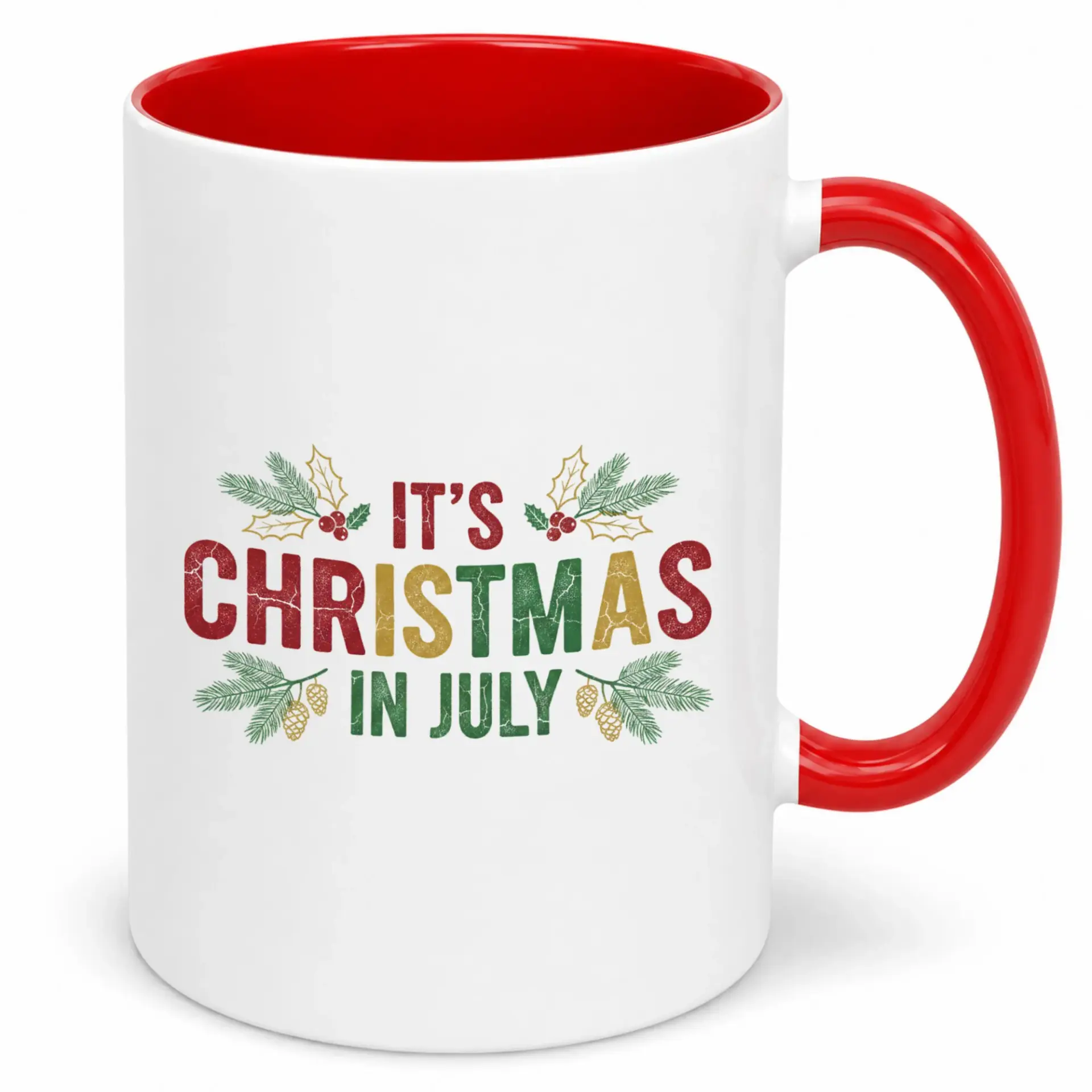 Funny Christmas in July Ceramic Coffee Mug Festive Seasonal Holiday Drinkware Gift for Summer and Winter Celebrations