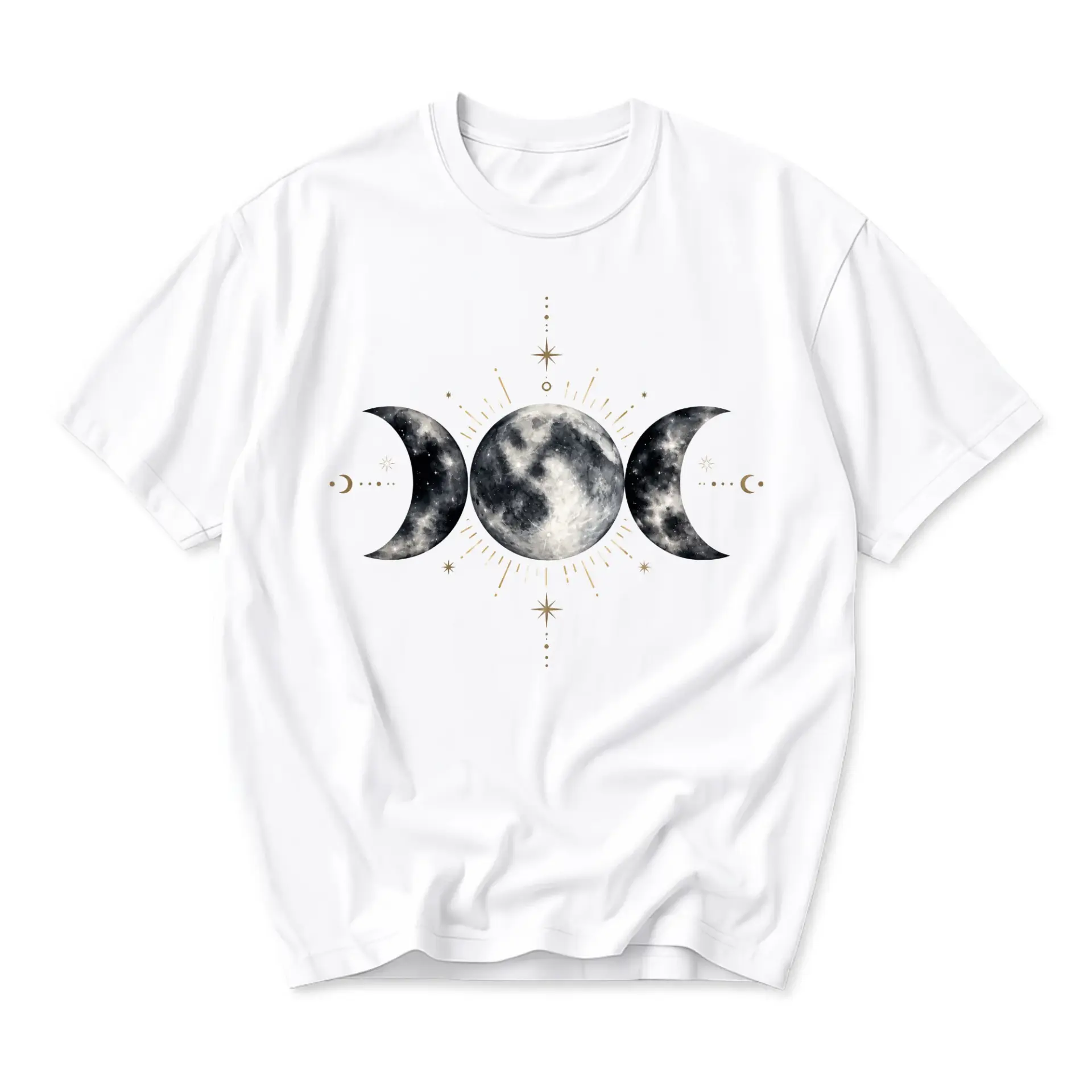 Graphic Tee Moon Phases Celestial Design Unisex Cotton Casual Shirt Celestial Astronomy Inspired Artistic Apparel