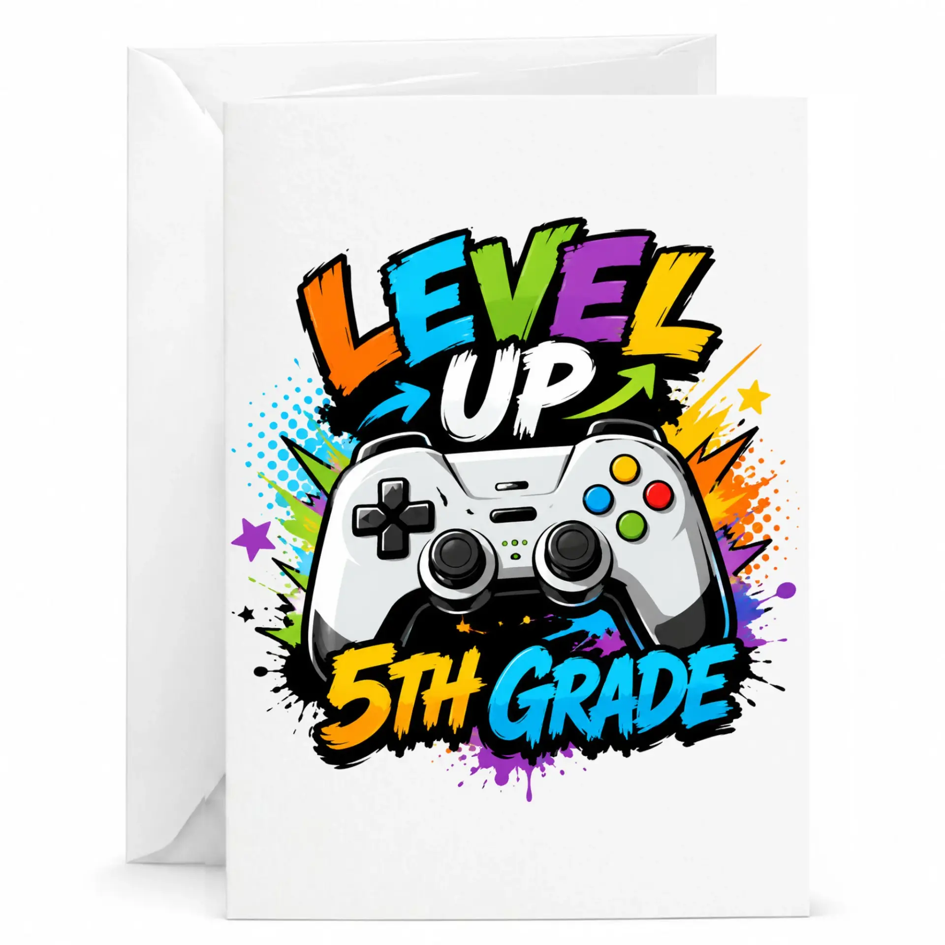 Personalized Greeting Card up 5th Gamer Theme Design