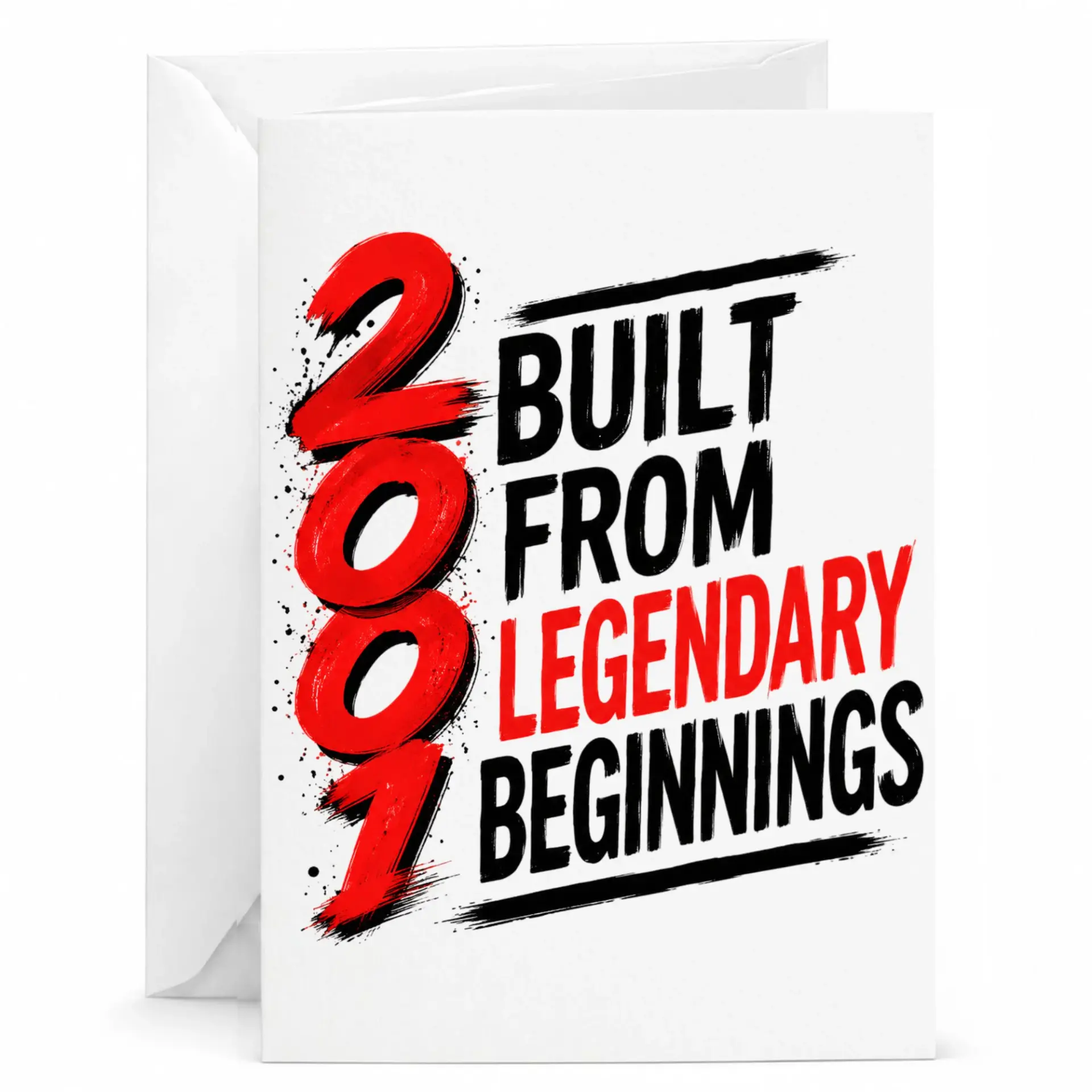 Birthday Greeting Card Built from Legendary Beginnings 2007 Year Milestone Vintage Style Stationery