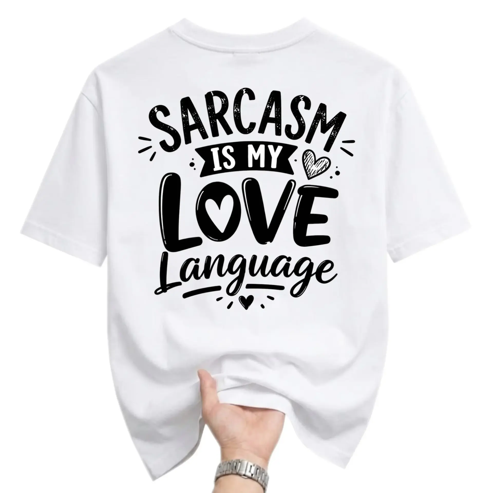 Funny Shirt Sarcasm Is My Love Language Unisex Graphic Printed T-Shirt Casual Everyday Apparel for Men and Women