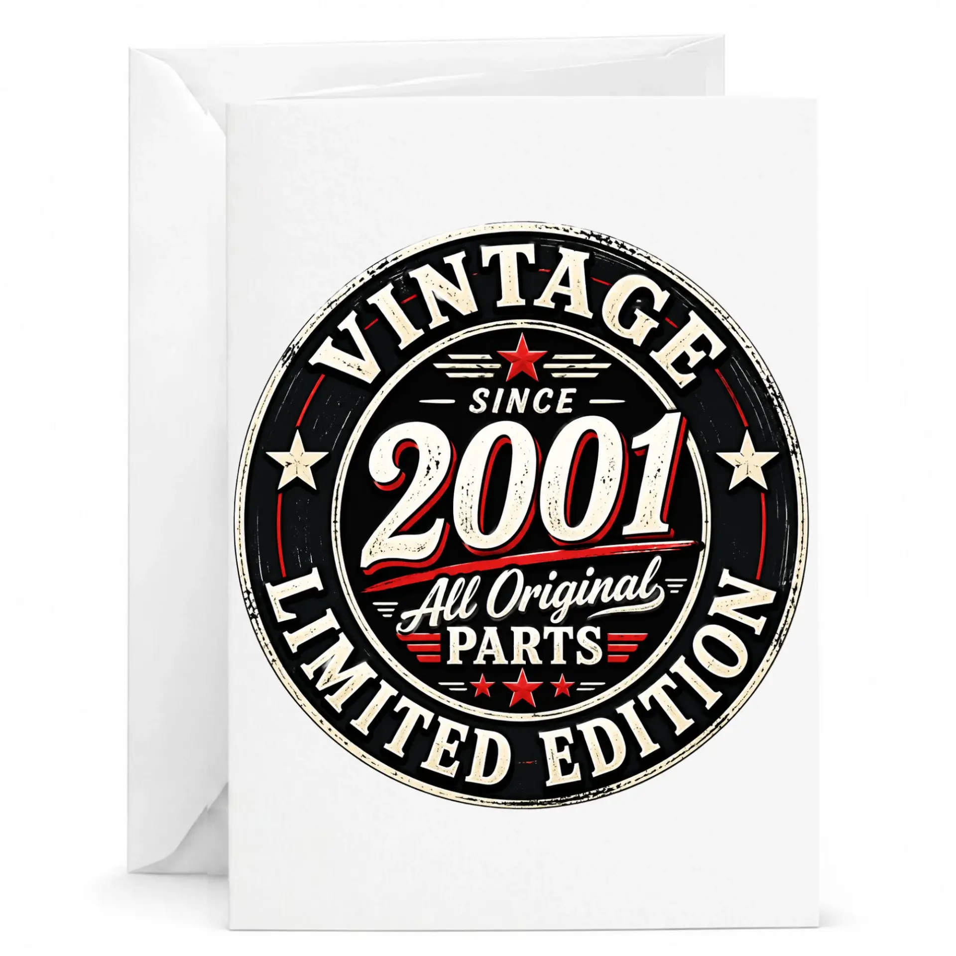 Birthday Card Vintage Since 2001 Limited Edition Funny Milestone Greeting Card for Any Adult Milestone Celebration